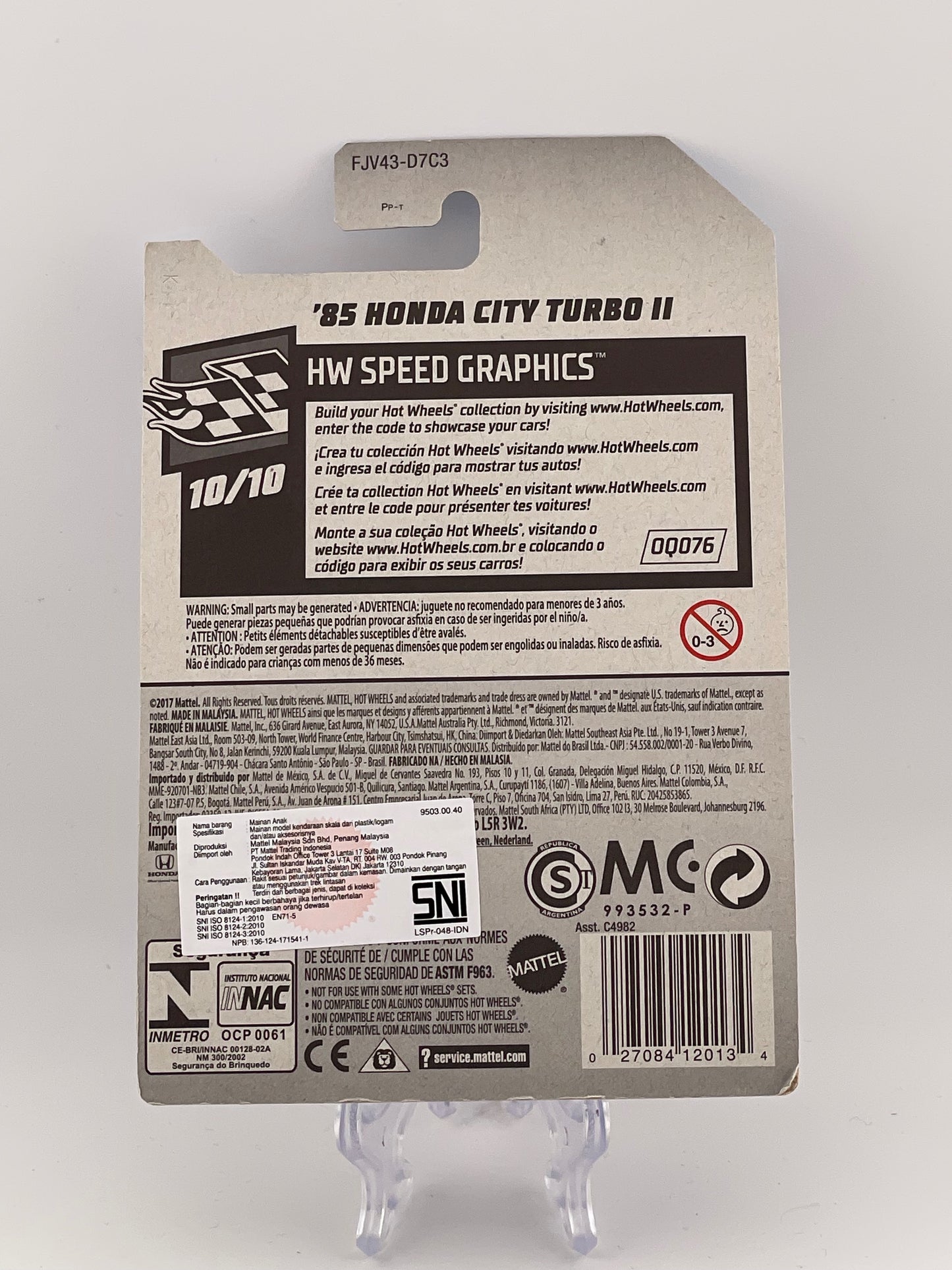 Hot Wheels Mainline '85 Honda City Turbo II HW Speed Graphics 10/10