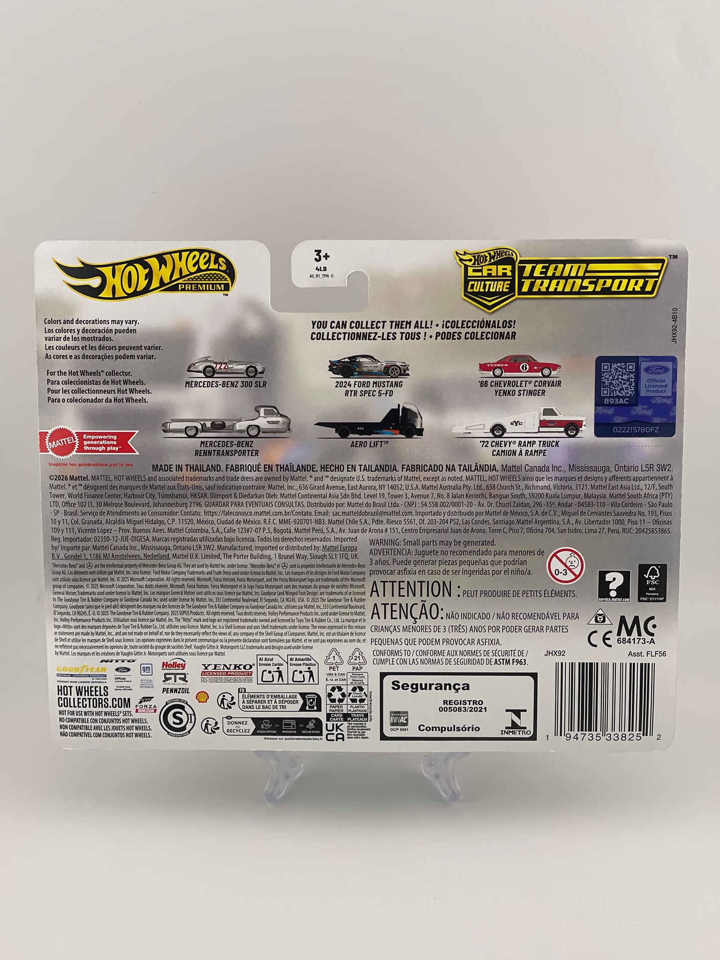 Hot Wheels Premium Car Culture Team Transport #70 2024 Ford Mustang RTR Spec 5-FD + Aero Lift