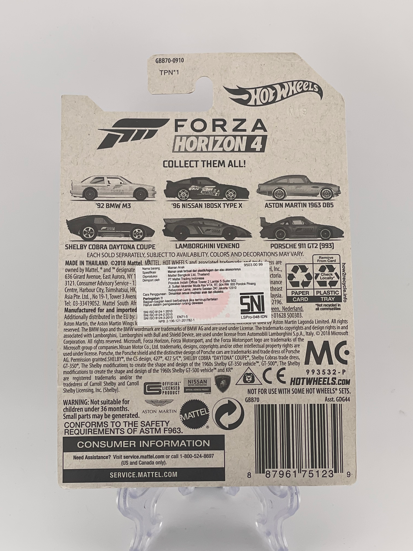 Hot Wheels Themed Assortment Forza Horizon 4 6/6 Porsche 911 GT2 (993)