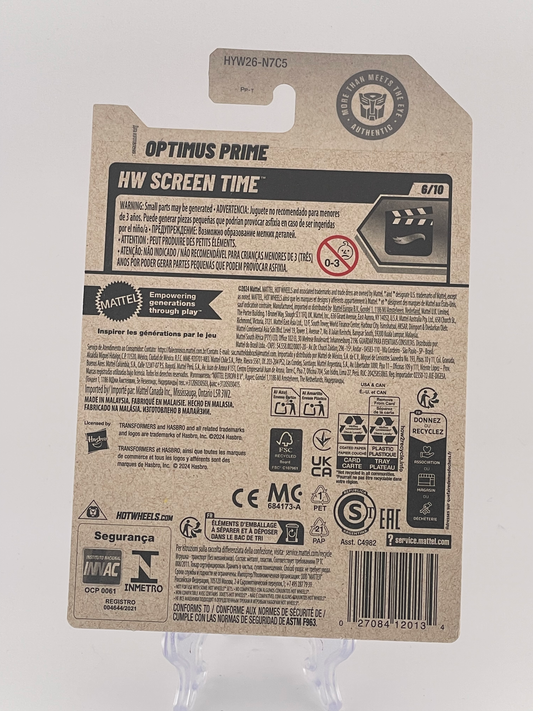 Hot Wheels Mainline Optimus Prime HW Screen Time 6/10
