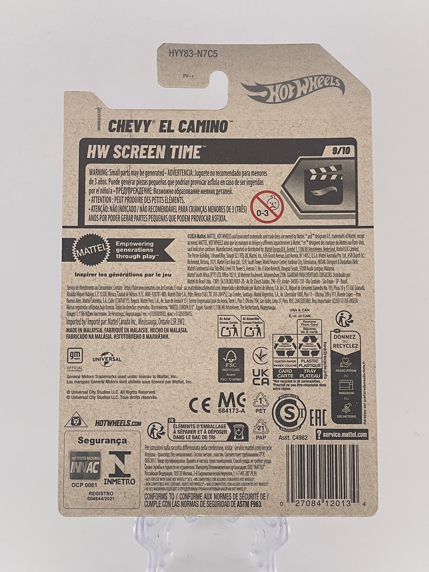 Hot Wheels Mainline Chevy El Camino HW Screen Time 9/10