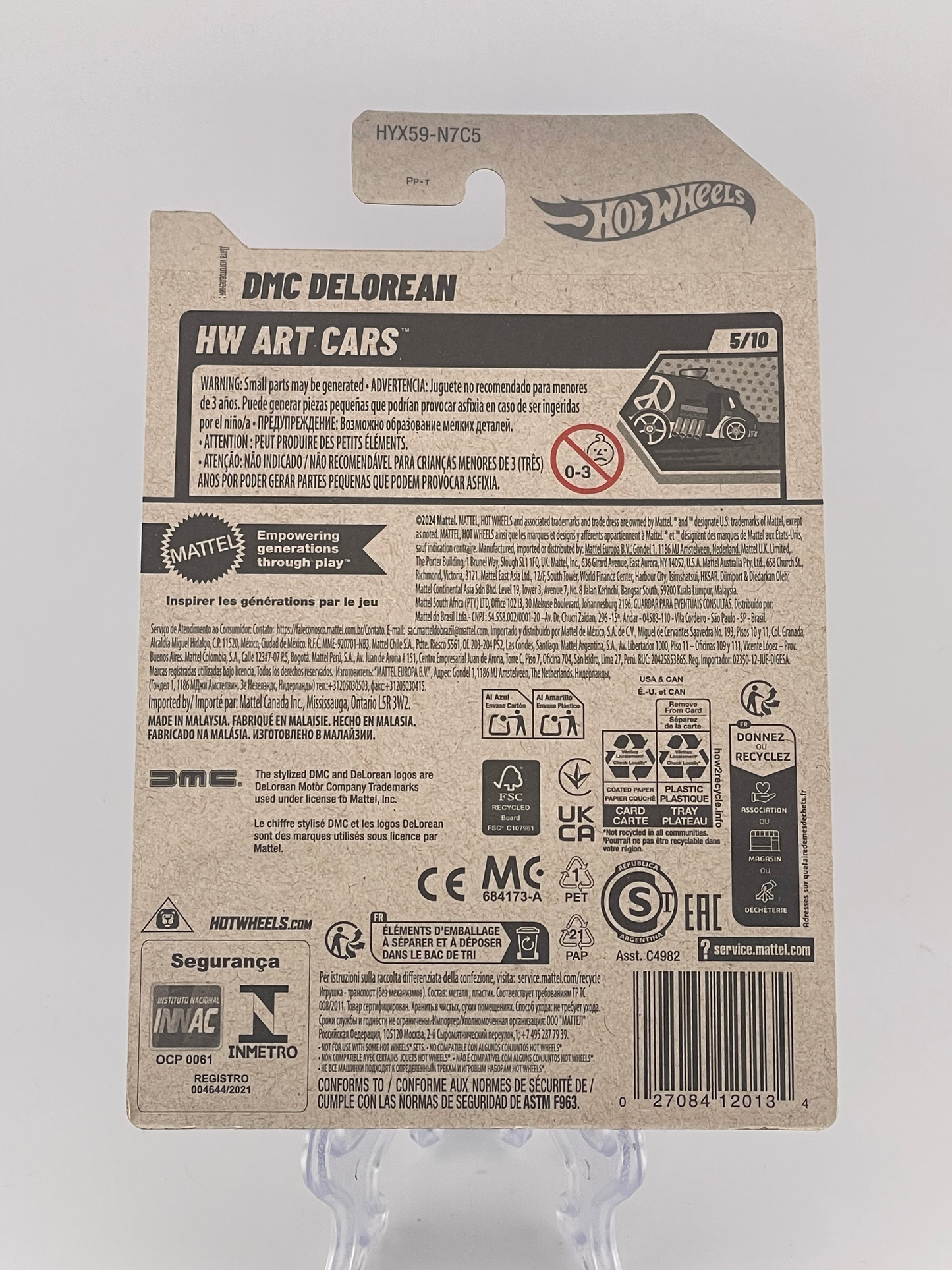 Hot Wheels Mainline DMC Delorean HW Art Cars 5/10