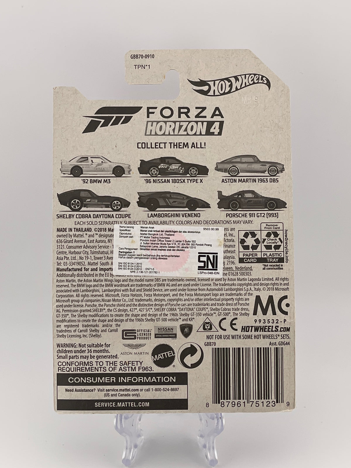 Hot Wheels Themed Assortment Forza Horizon 4 6/6 Porsche 911 GT2 (993)