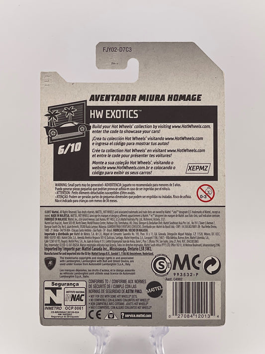 Hot Wheels Mainline Aventador Miura Homage HW Exotics 6/10