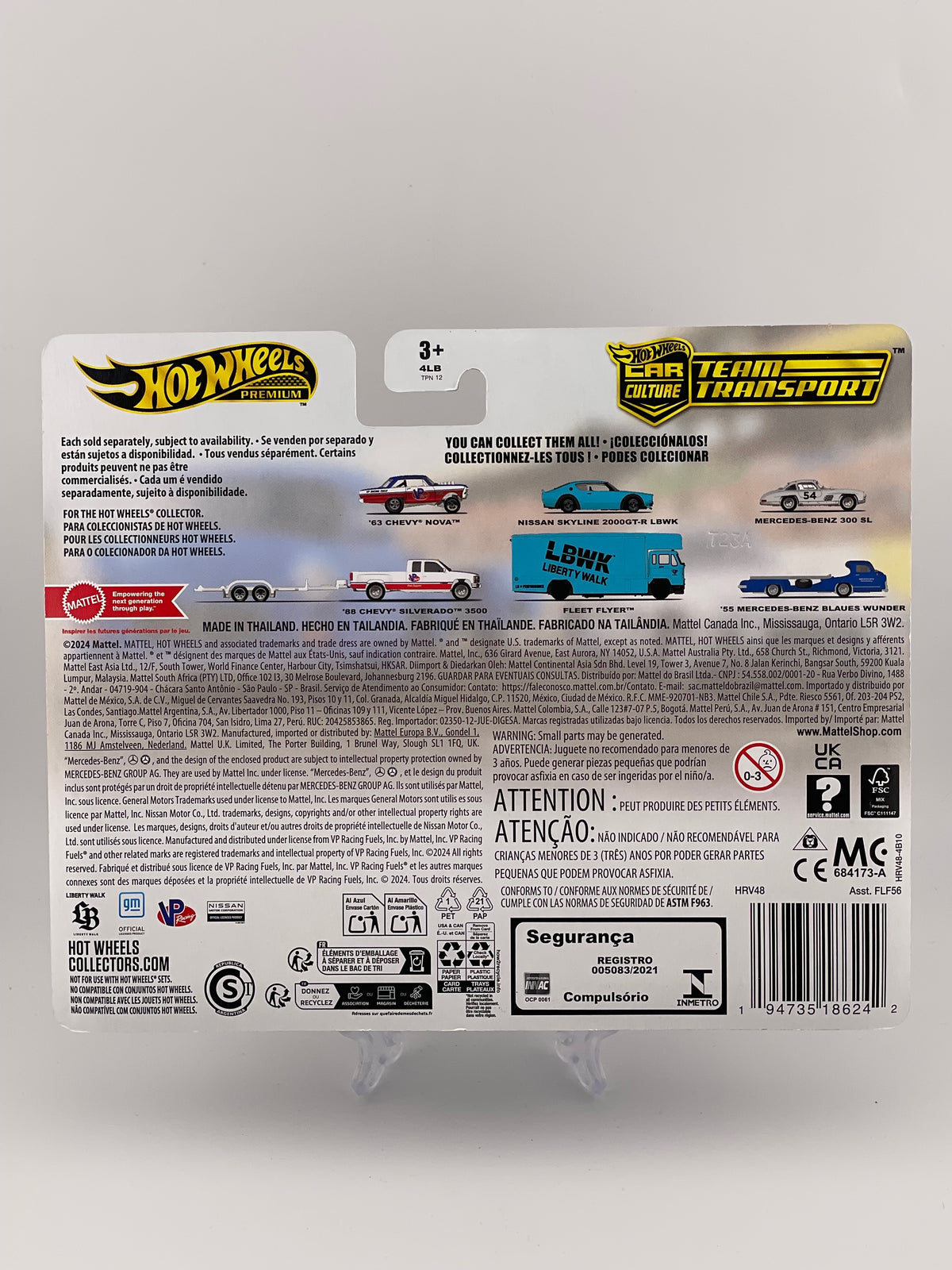 Hot Wheels Premium Car Culture Team Transport #70 Mercedes-Benz 300 SL + '55 Mercedes-Benz Blaues Wunder