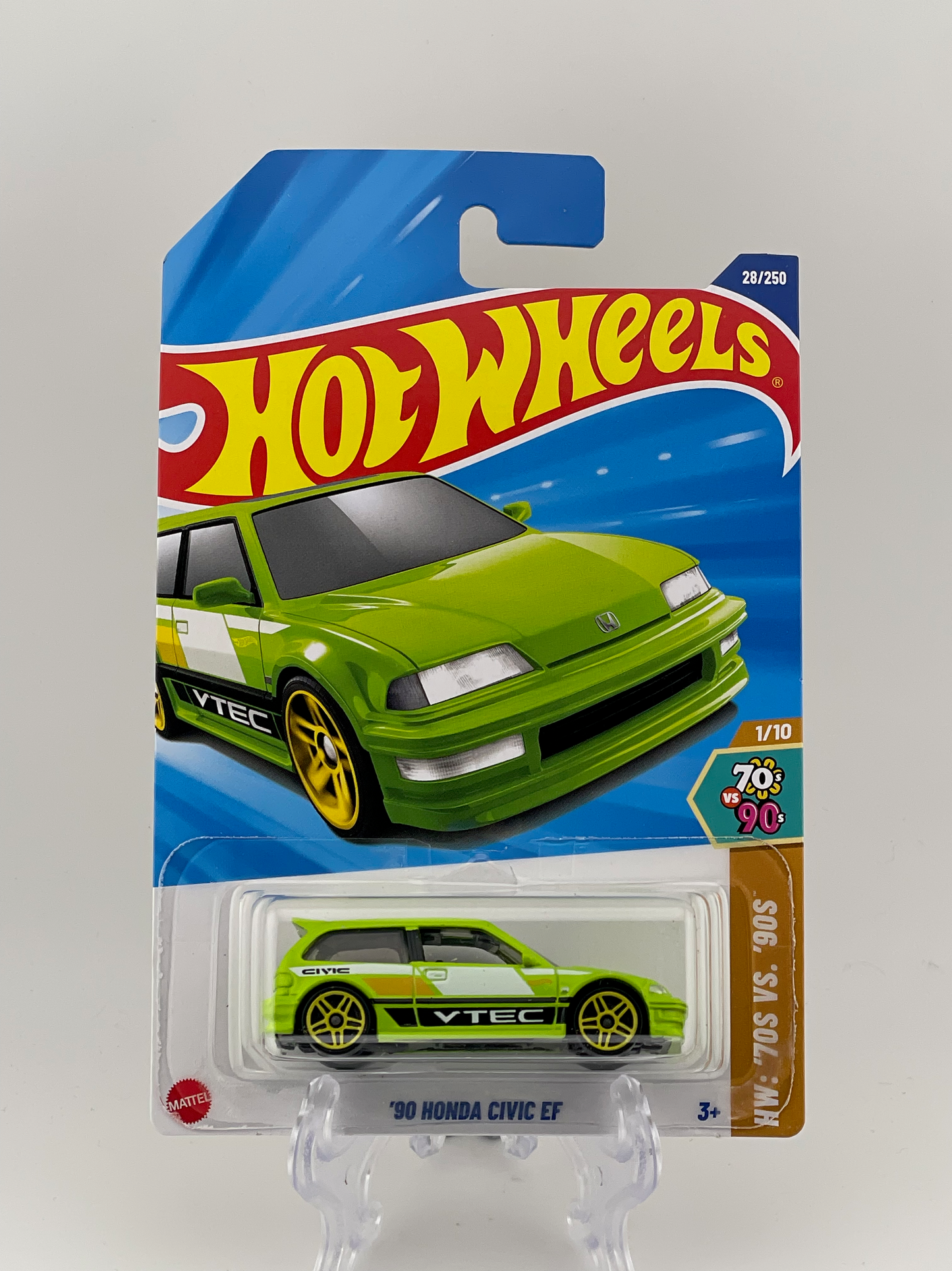 Hot Wheels Mainline '90 Honda Civic EF HW: '70s Vs. '90s 1/10