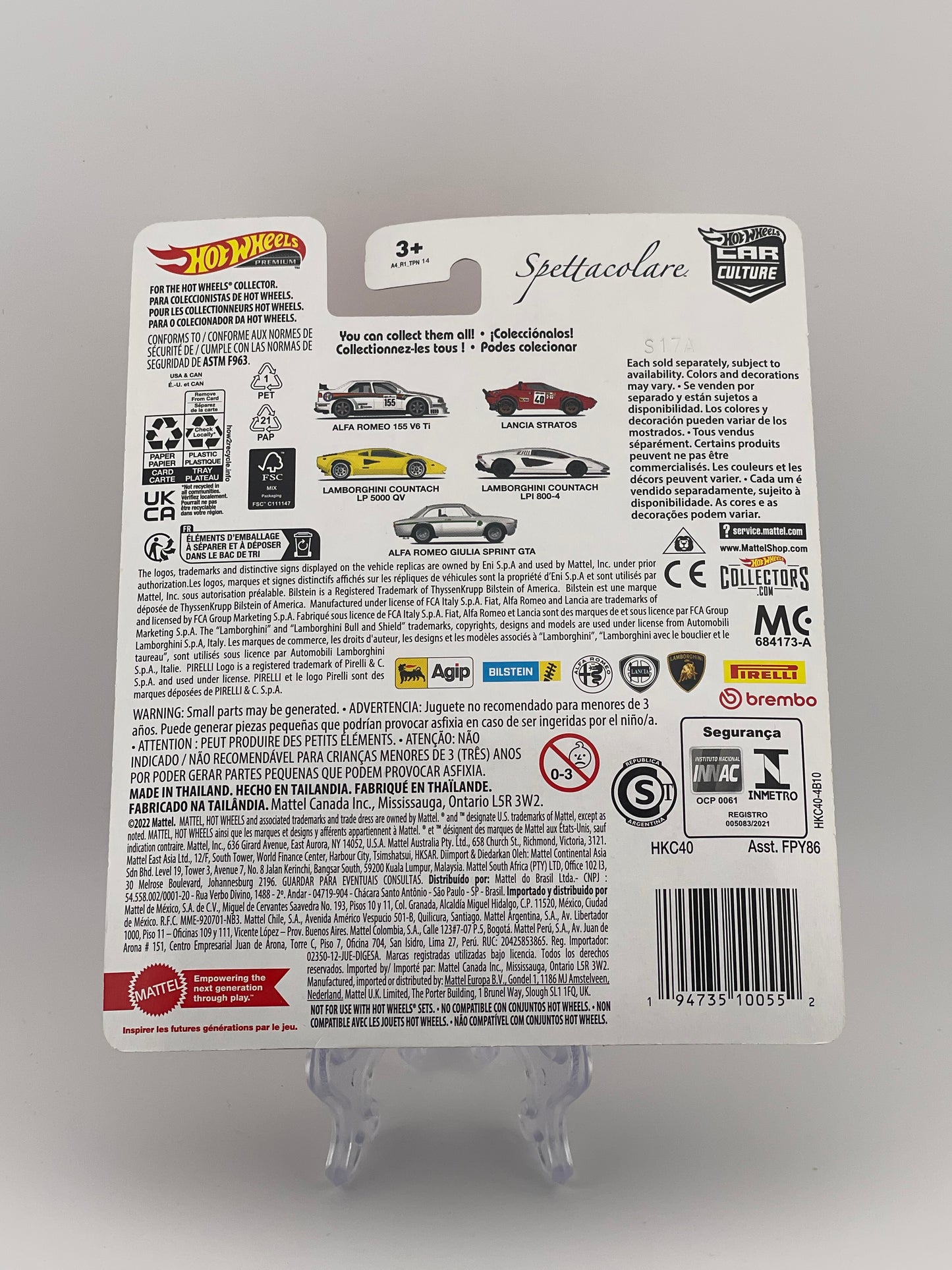 Hot Wheels Premium Car Culture Spettacolare 4/5 Lamborghini Countach LPI 800-4