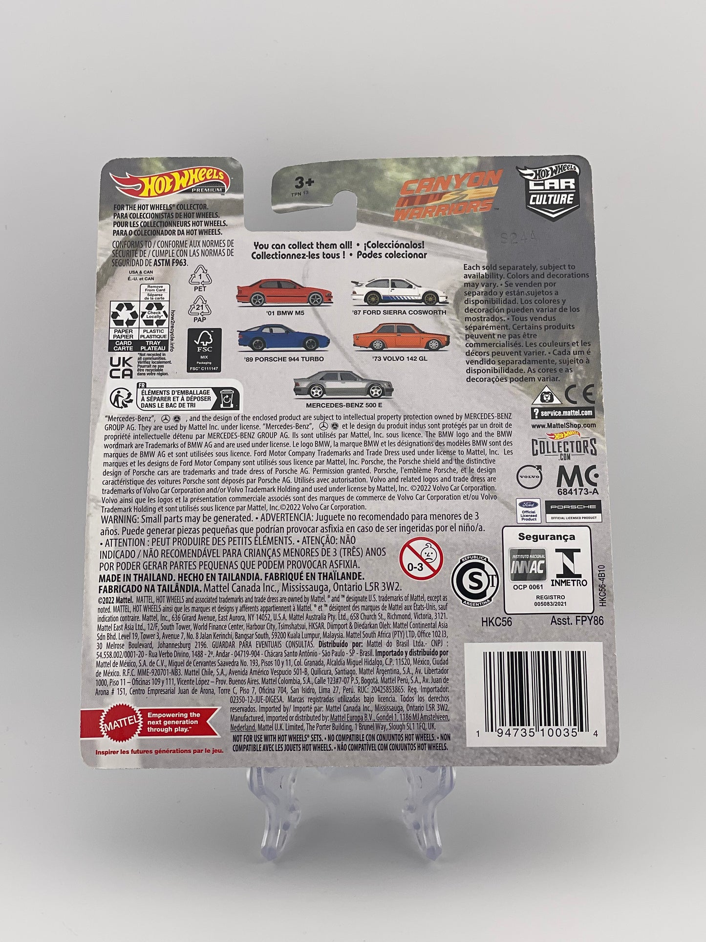 Hot Wheels Premium Car Culture Canyon Warriors 3/5 '89 Porsche 944 Turbo