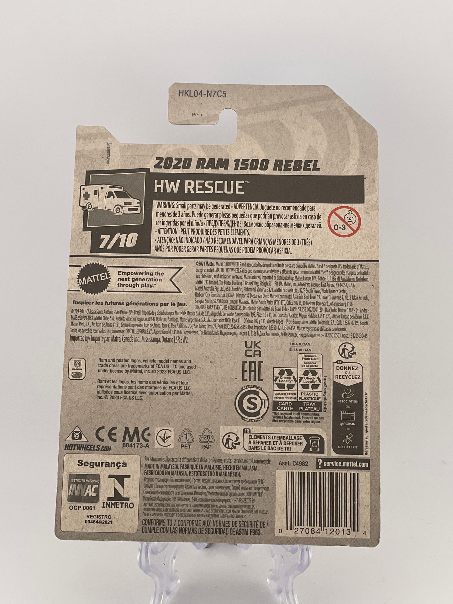Hot Wheels Mainline Treasure Hunt *TH* 2020 Ram 1500 Rebel HW Rescue 7/10