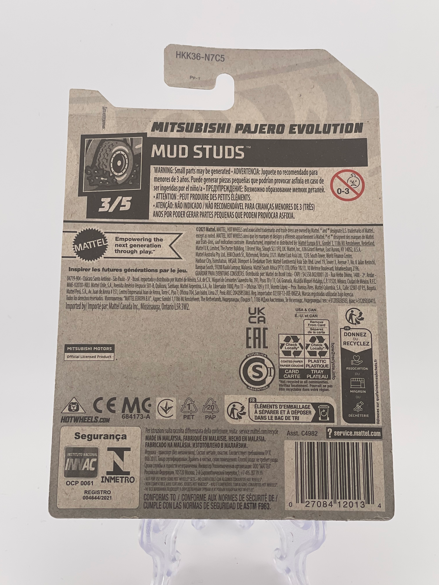 Hot Wheels Mainline Mitsubishi Pajero Evolution Mud Studs 3/5