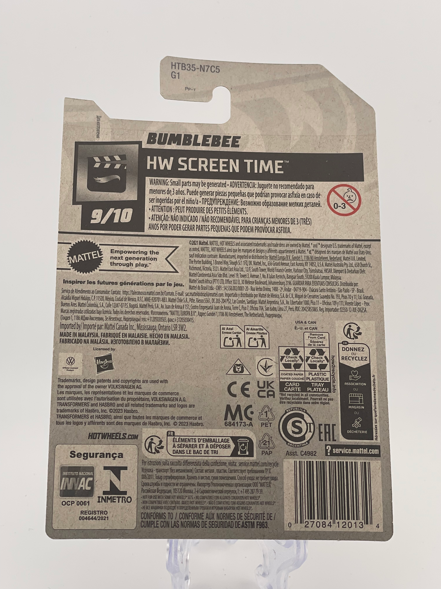 Hot Wheels Mainline Bumblebee HW Screen Time 9/10