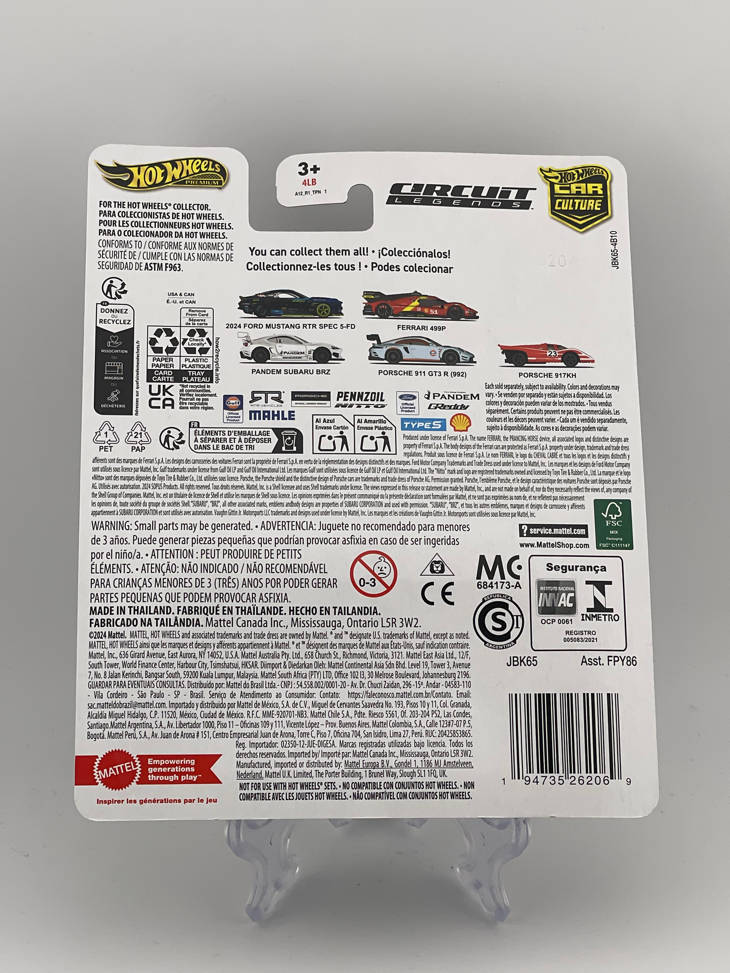 Hot Wheels Premium Car Culture Circuit Legends 5/5 Porsche 911 GT3 R (992)