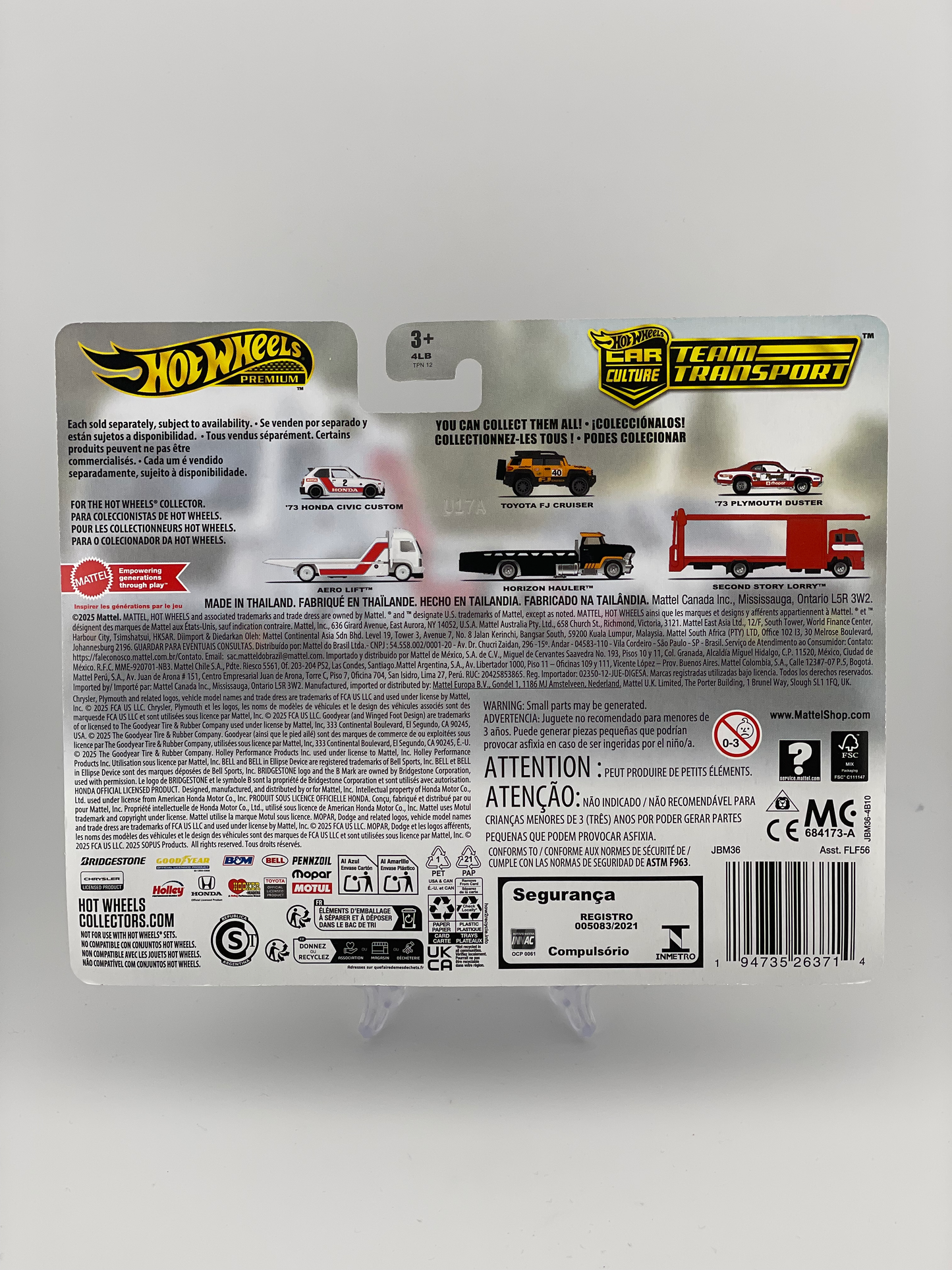 Hot Wheels Premium Car Culture Team Transport #80 '73 Honda Civic Custom + Aero Lift