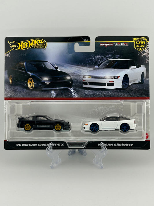 Hot Wheels Premium Car Culture Twin Pack '96 Nissan 180SX Type X + Nissan SilEighty