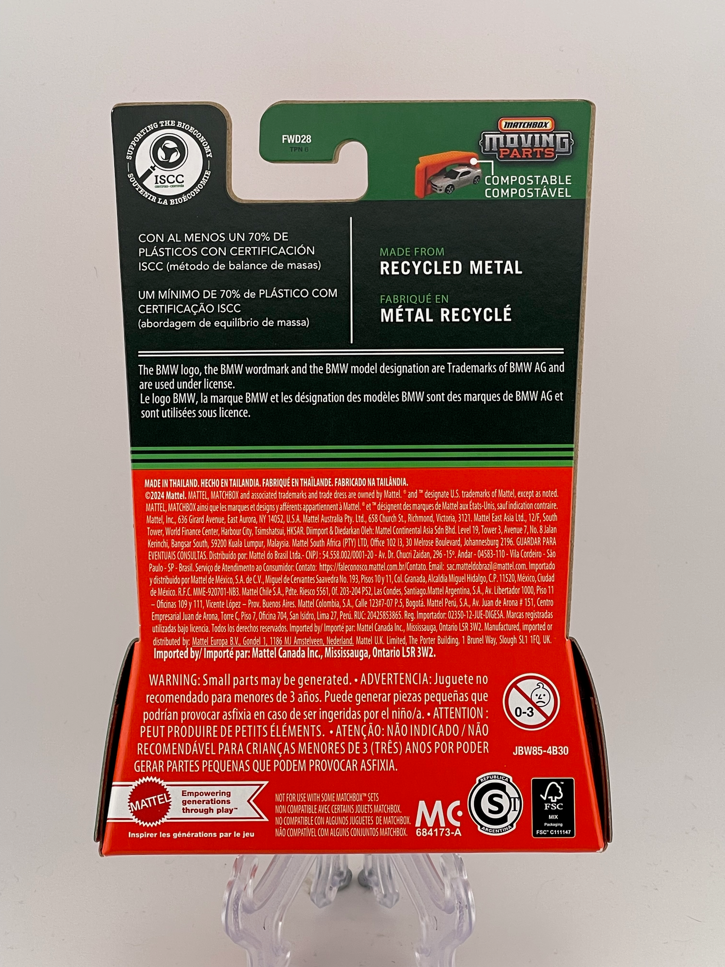 Matchbox Moving Parts 35/50 2020 BMW M4 Cabriolet