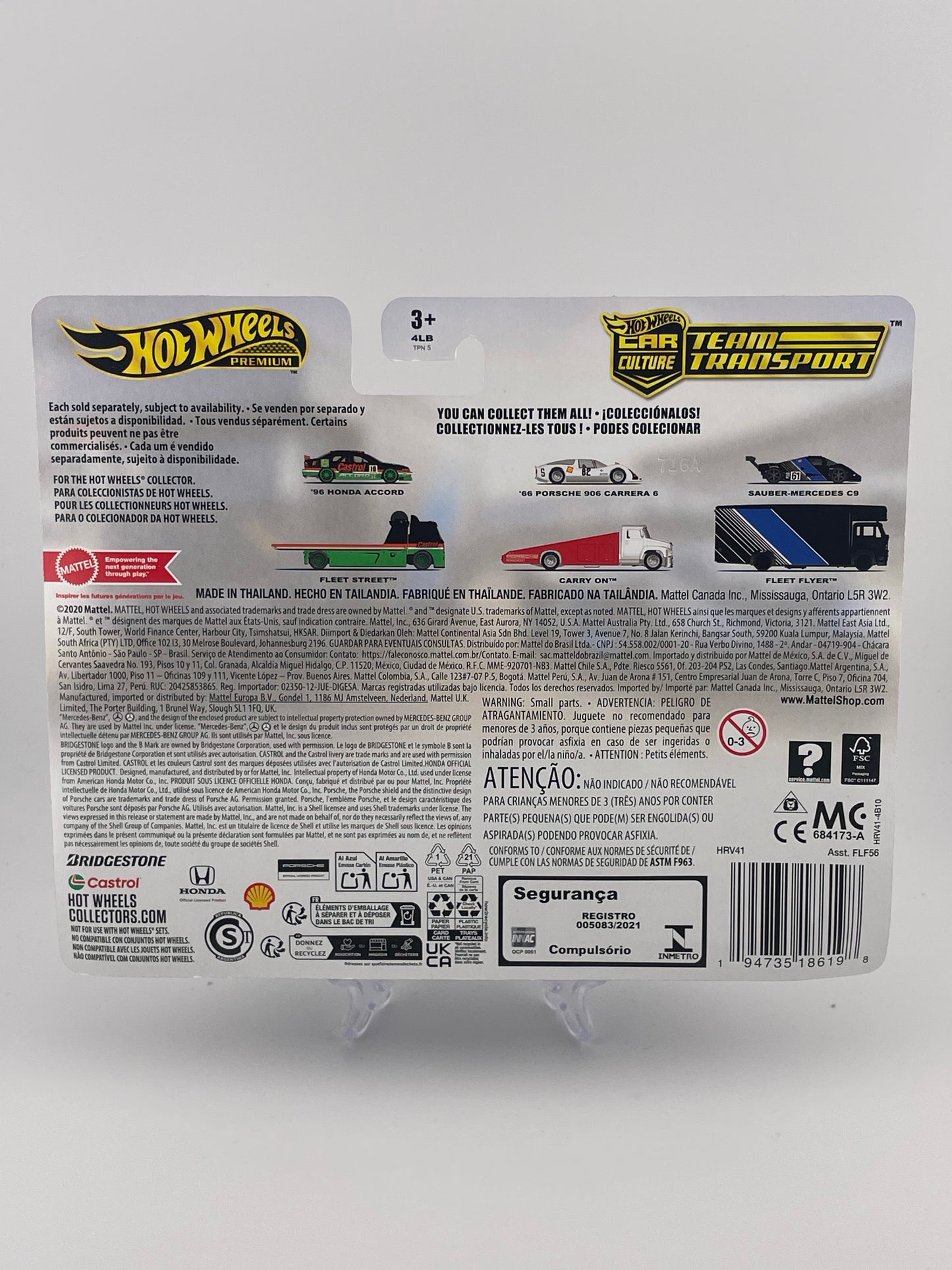Hot Wheels Premium Car Culture Team Transport #67 Sauber-Mercedes C9 + Fleet Flyer
