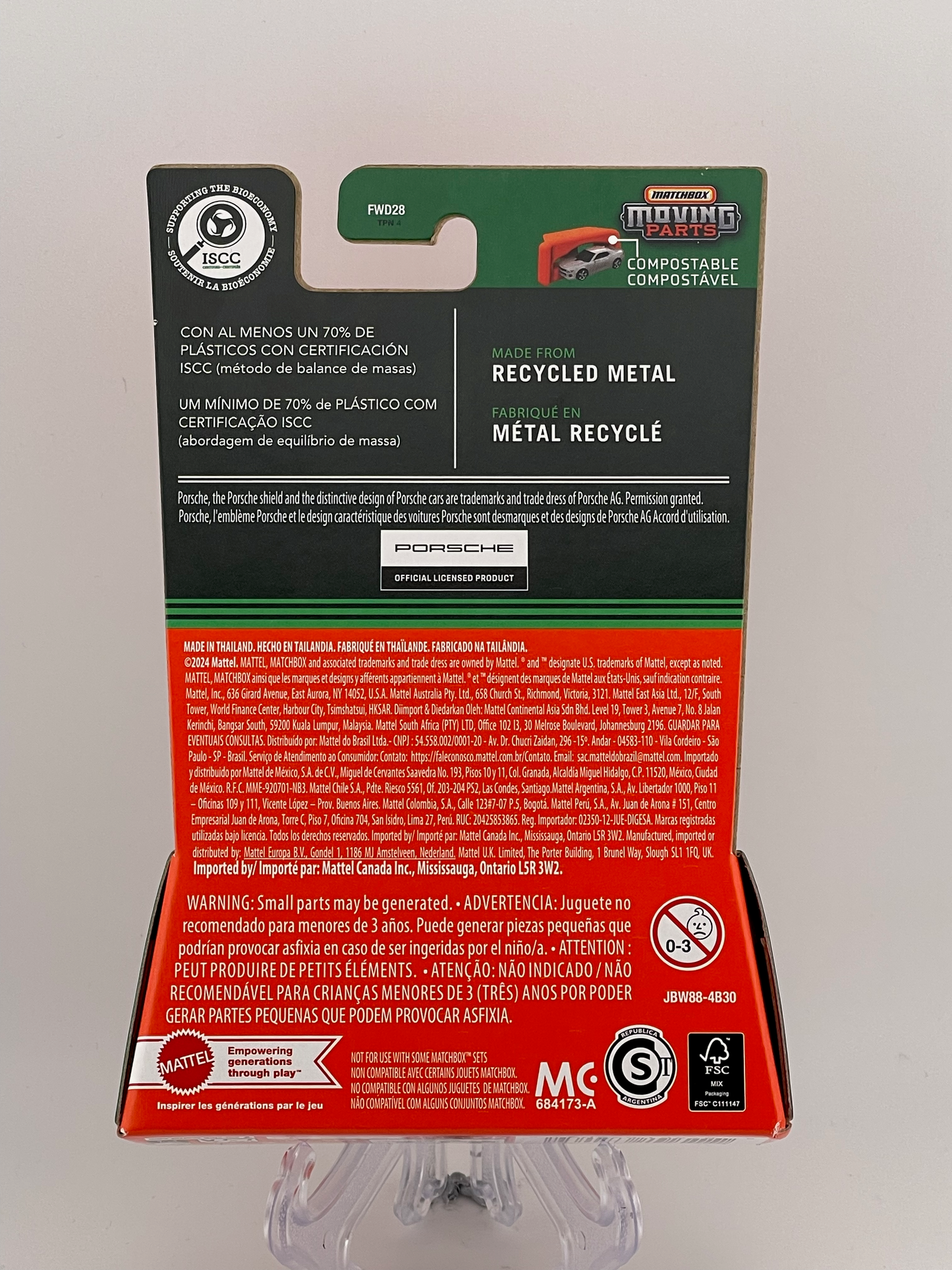Matchbox Moving Parts 25/50 2020 Porsche 911 Carrera 4S
