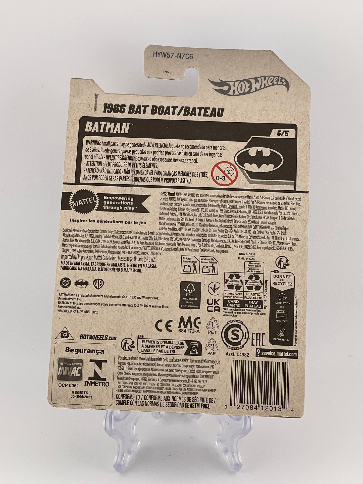 Hot Wheels Mainline 1966 Bat Boat/Bateau Batman 5/5