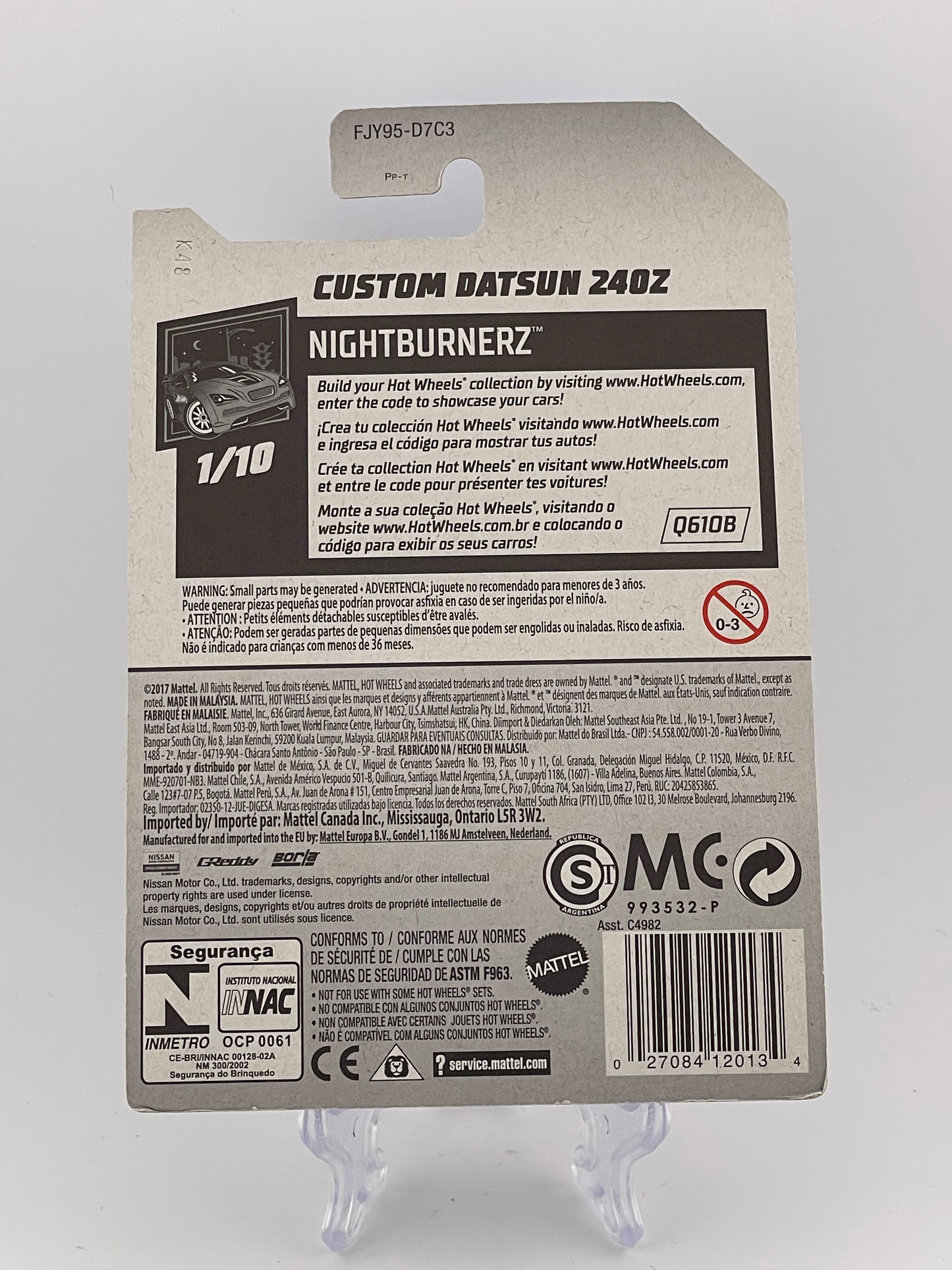 Hot Wheels Mainline Custom Datsun 240Z Nightburnerz 1/10