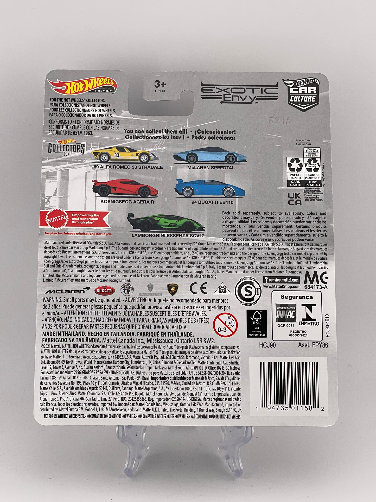Hot Wheels Premium Car Culture Exotic Envy 3/5 Koenigsegg Agera R
