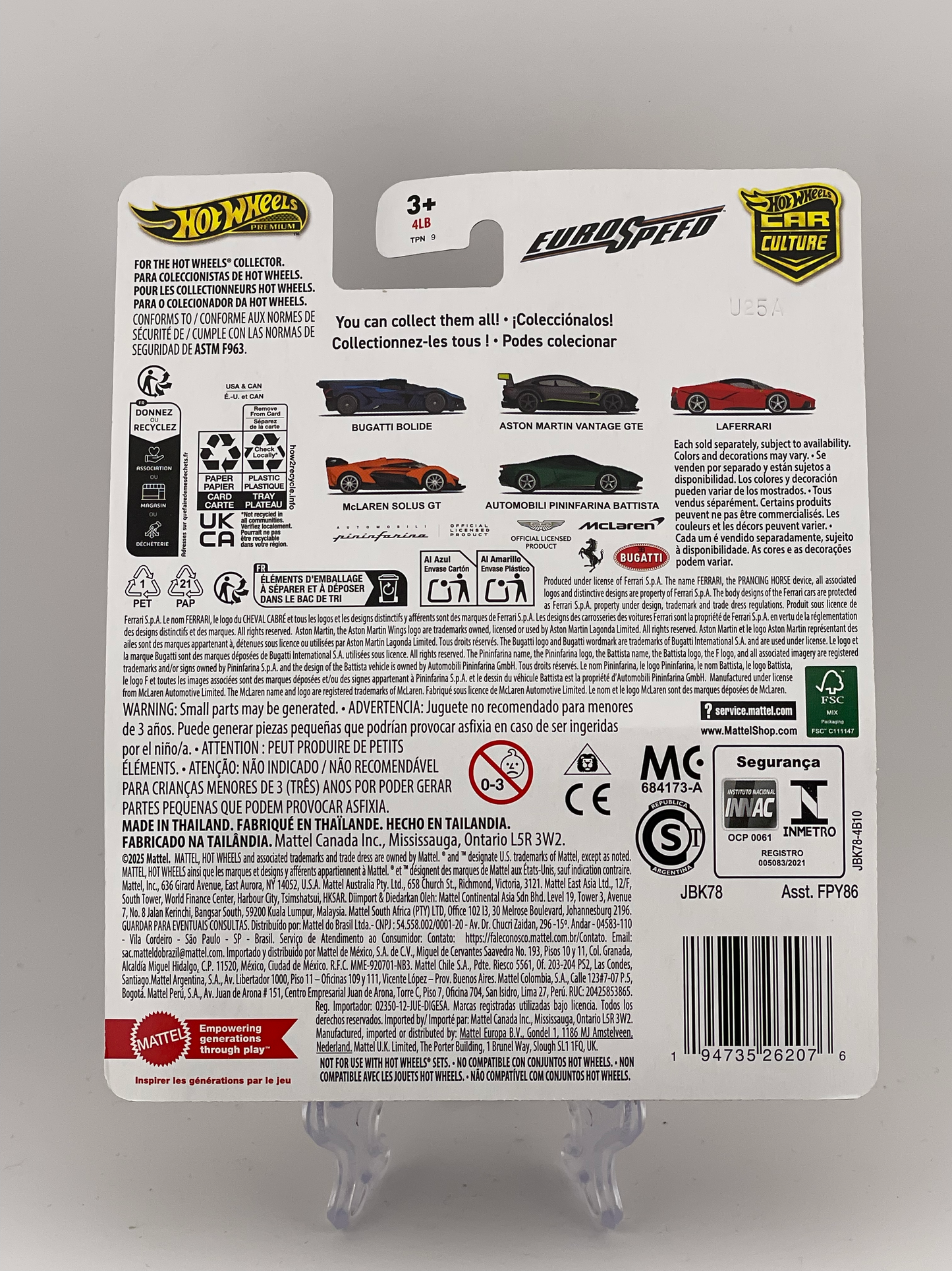 Hot Wheels Premium Car Culture Euro Speed 4/5 McLaren Solus GT