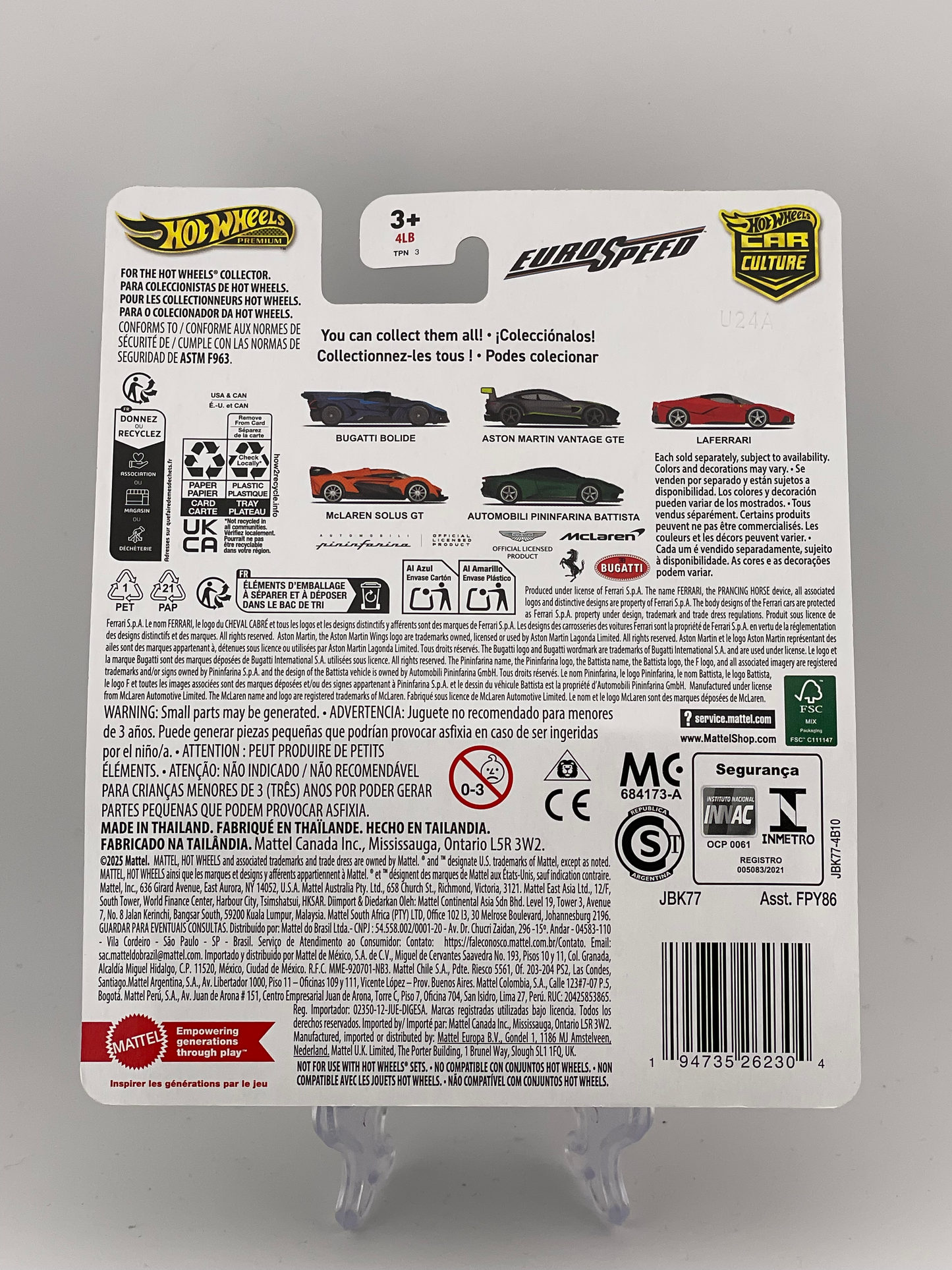 Hot Wheels Premium Car Culture Euro Speed 5/5 Automobili Pininfarina Battista
