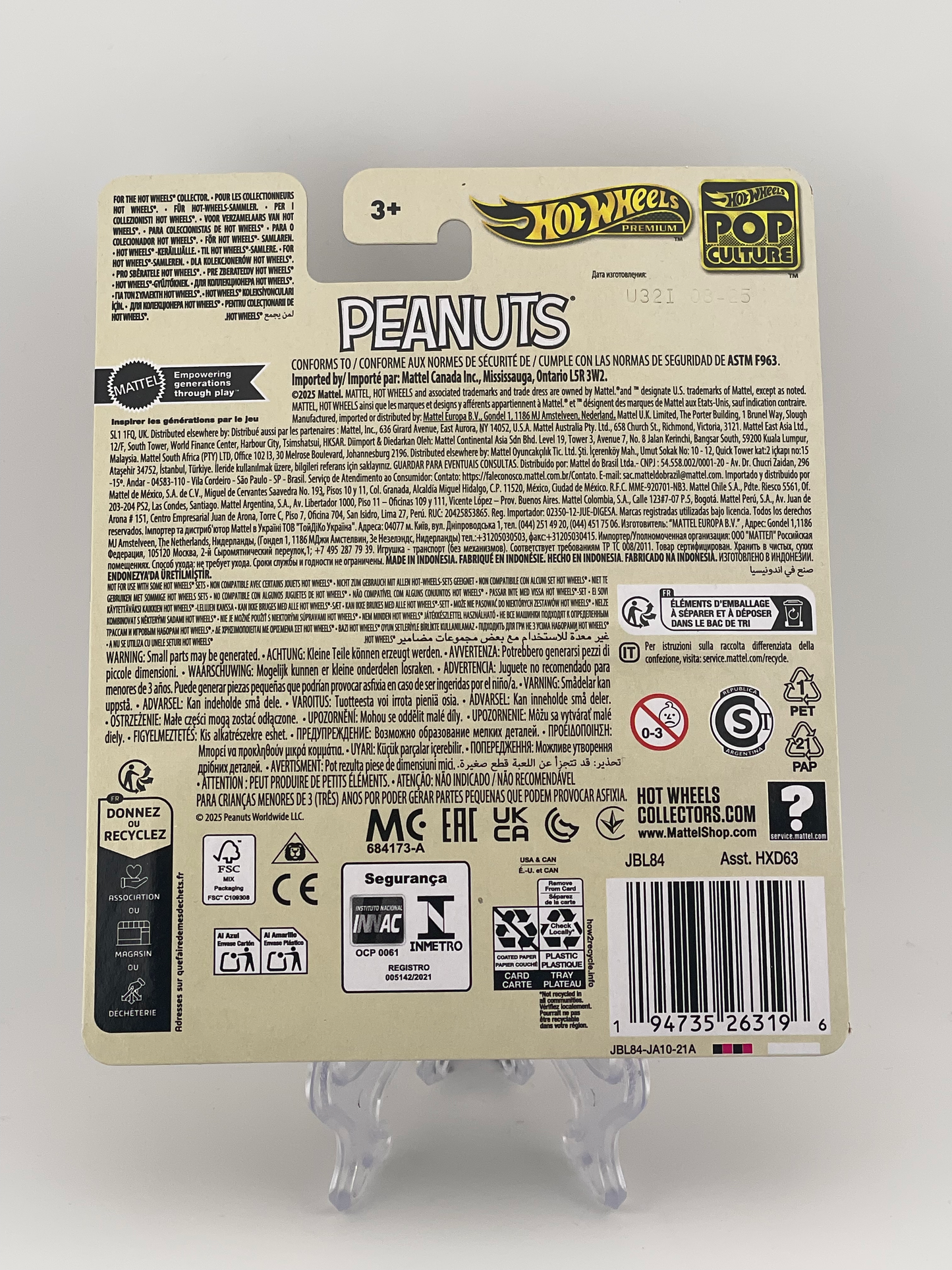 Hot Wheels Premium Pop Culture Peanuts Snoopy