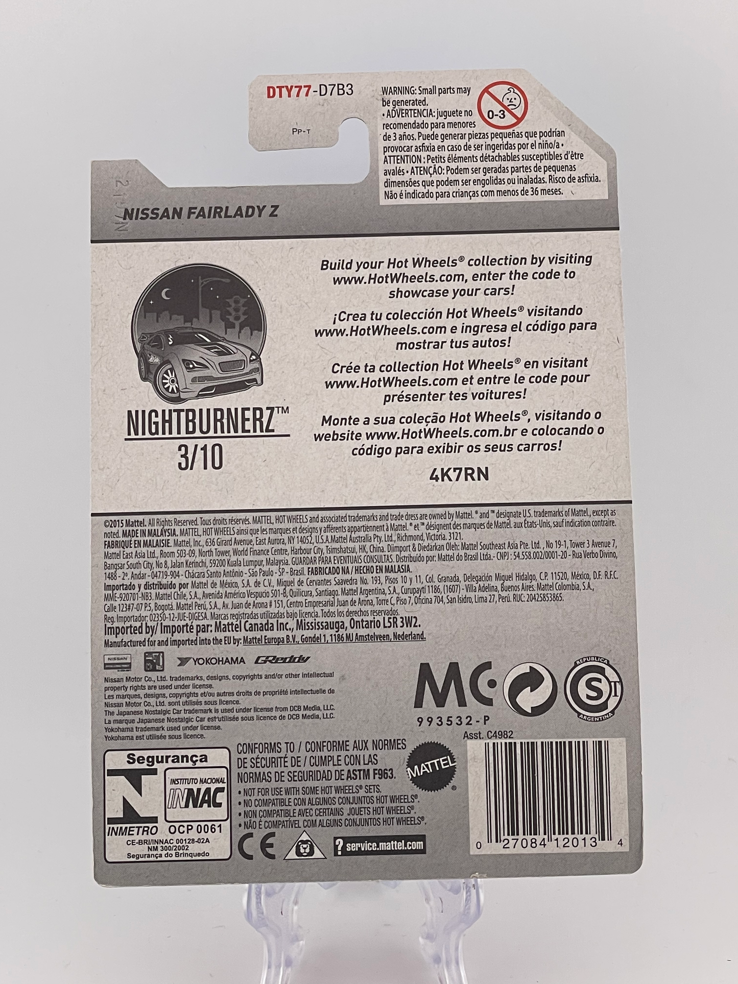 Hot Wheels Mainline Nissan Fairlady Z Nightburnerz 3/10