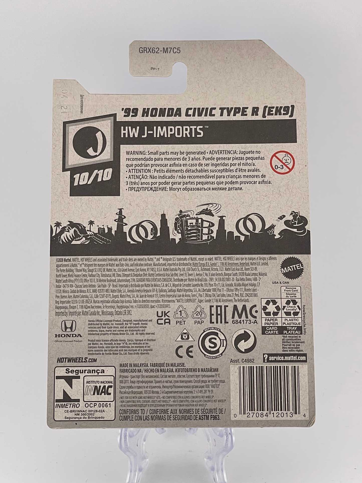 Hot Wheels Mainline '99 Honda Civic Type R (EK9) HW J-Imports 10/10