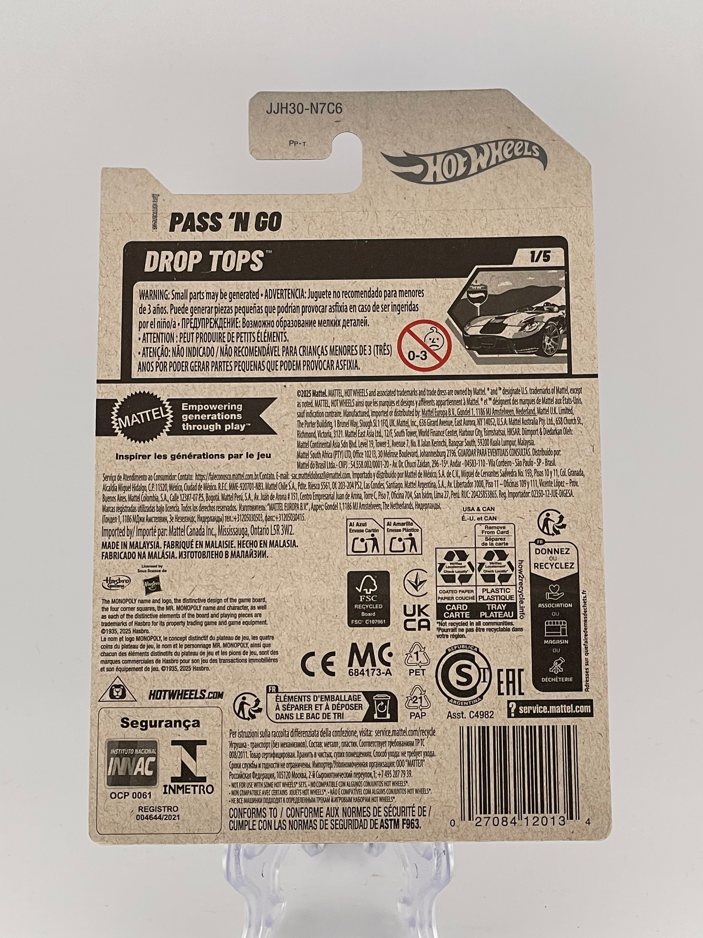 Hot Wheels Mainline Pass 'N Go Drop Tops 1/5