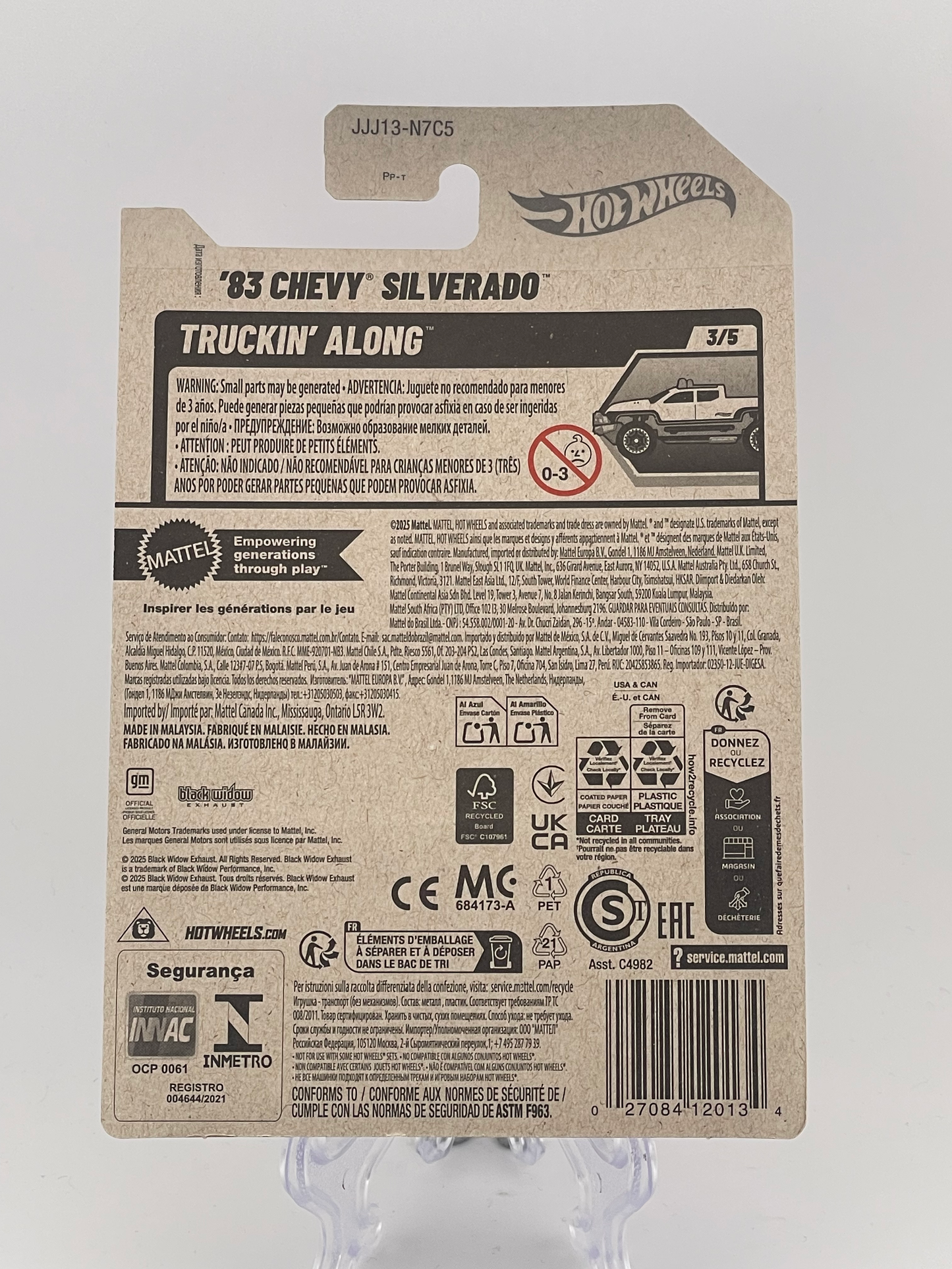 Hot Wheels Mainline '83 Chevy Silverado Truckin' Along 3/5