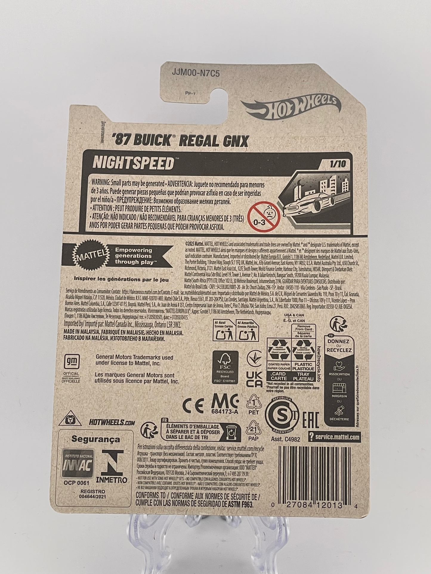 Hot Wheels Mainline Treasure Hunt *TH* '87 Buick Regal GNX Night Speed 1/10