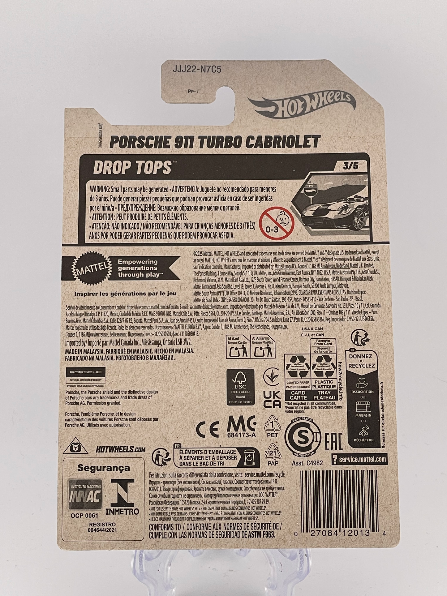Hot Wheels Mainline Porsche 911 Turbo Cabriolet Drop Tops 3/5