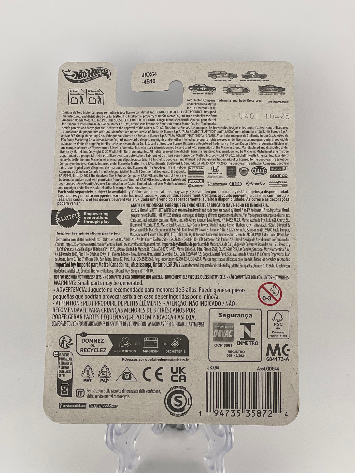 Hot Wheels Silver Series Rally Racers 4/5 '71 Datsun 510