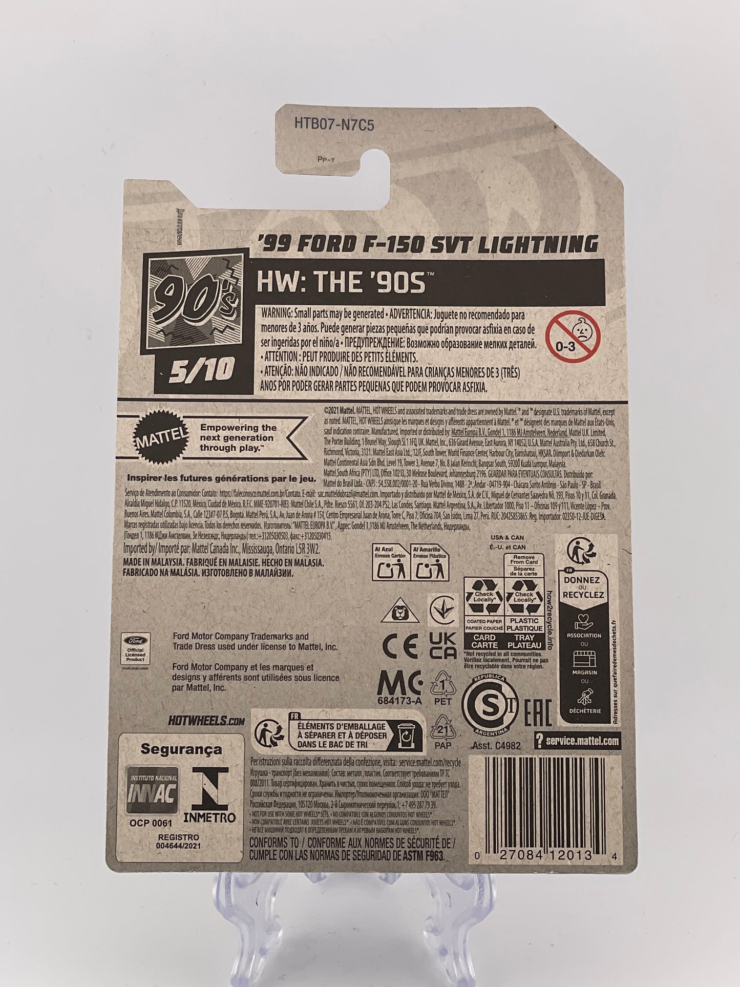 Hot Wheels Mainline '99 Ford F-150 SVT Lightning HW: The '90s 5/10