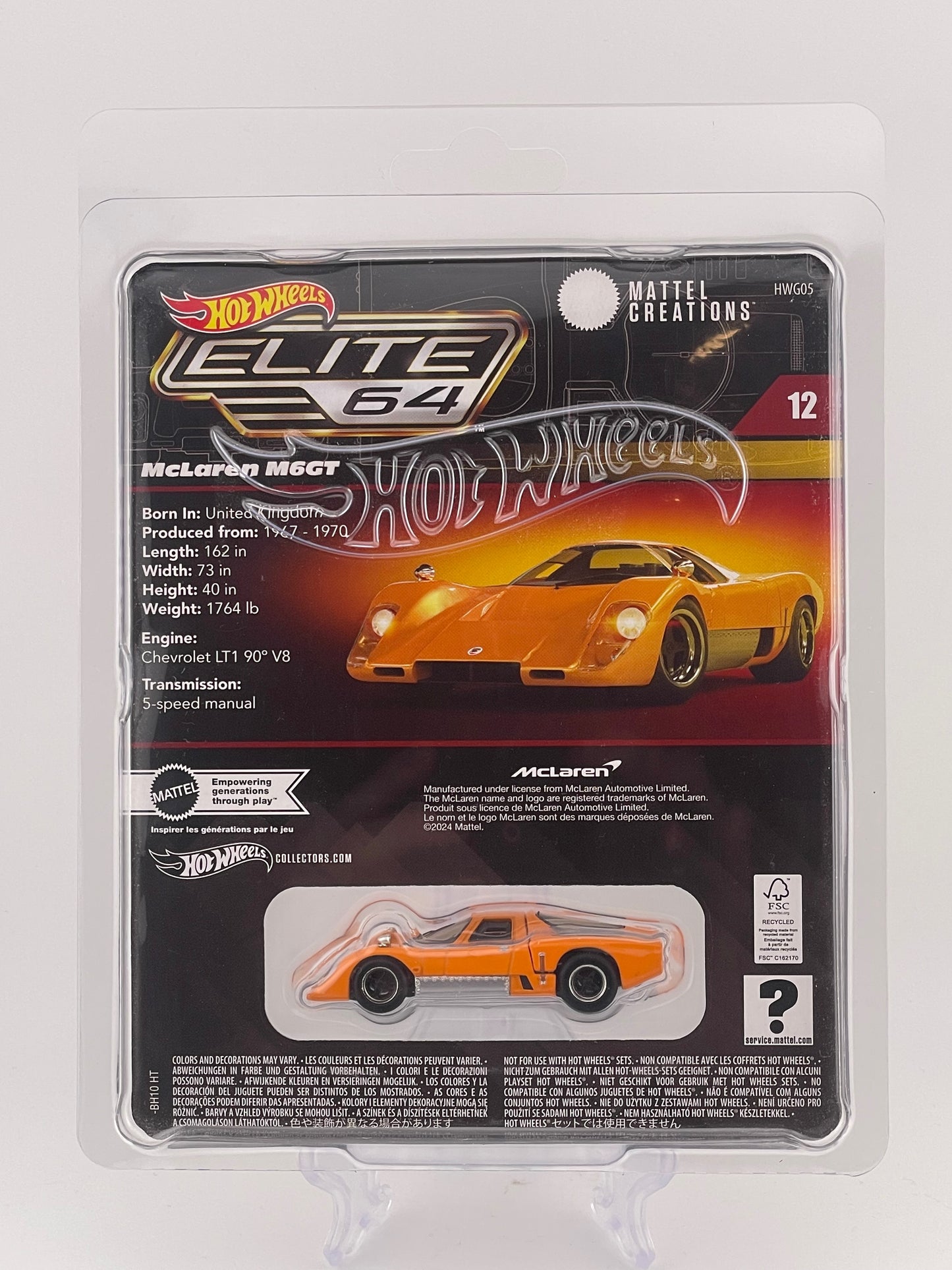 Hot Wheels Elite 64 #12 McLaren M6GT
