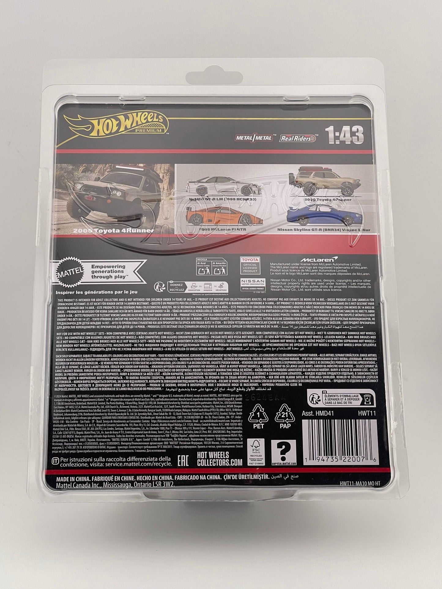 Hot Wheels Premium 1/43 2000 Toyota 4Runner