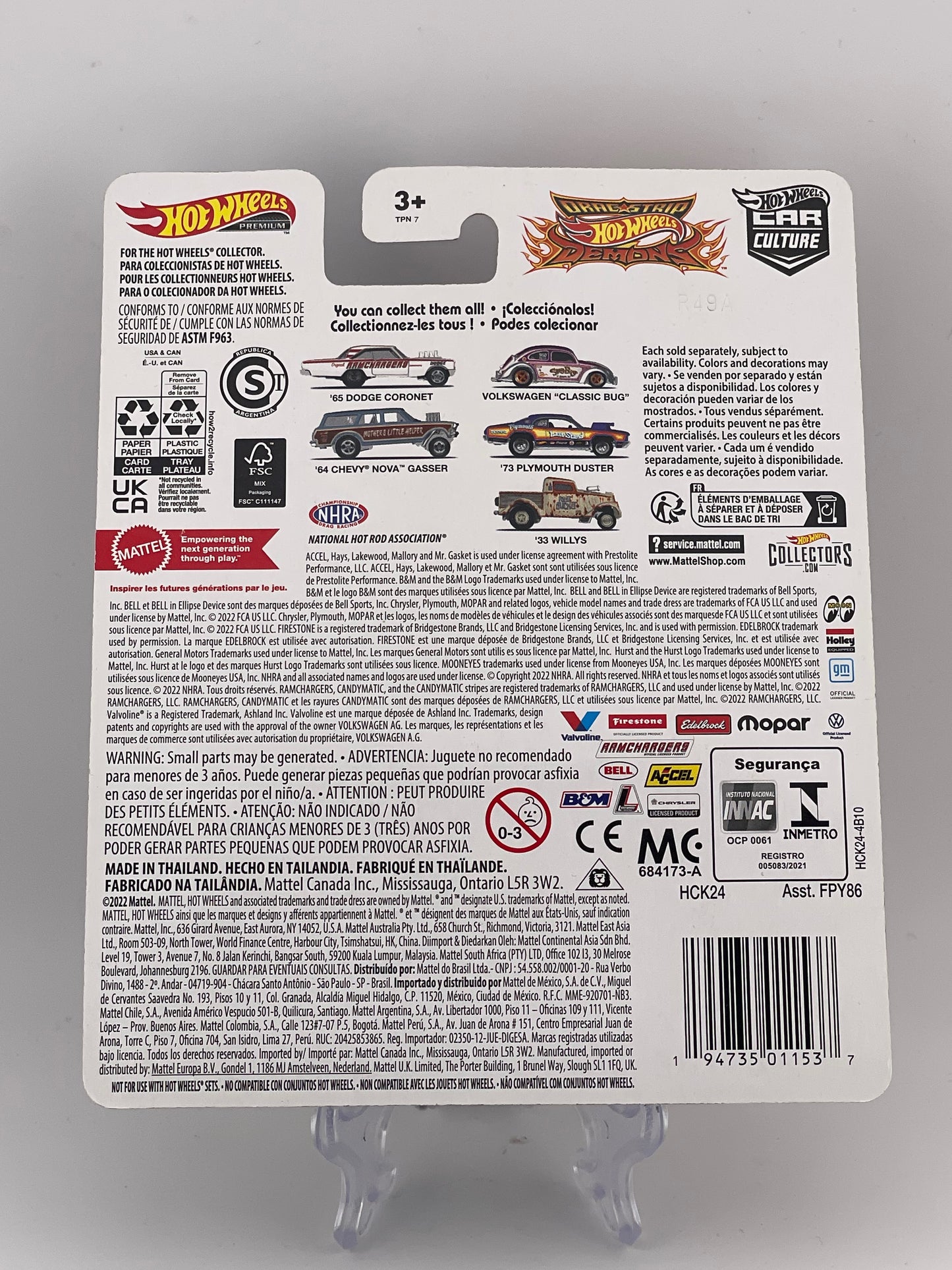 Hot Wheels Premium Car Culture Drag Strip Demons 1/5 '65 Dodge Cornet