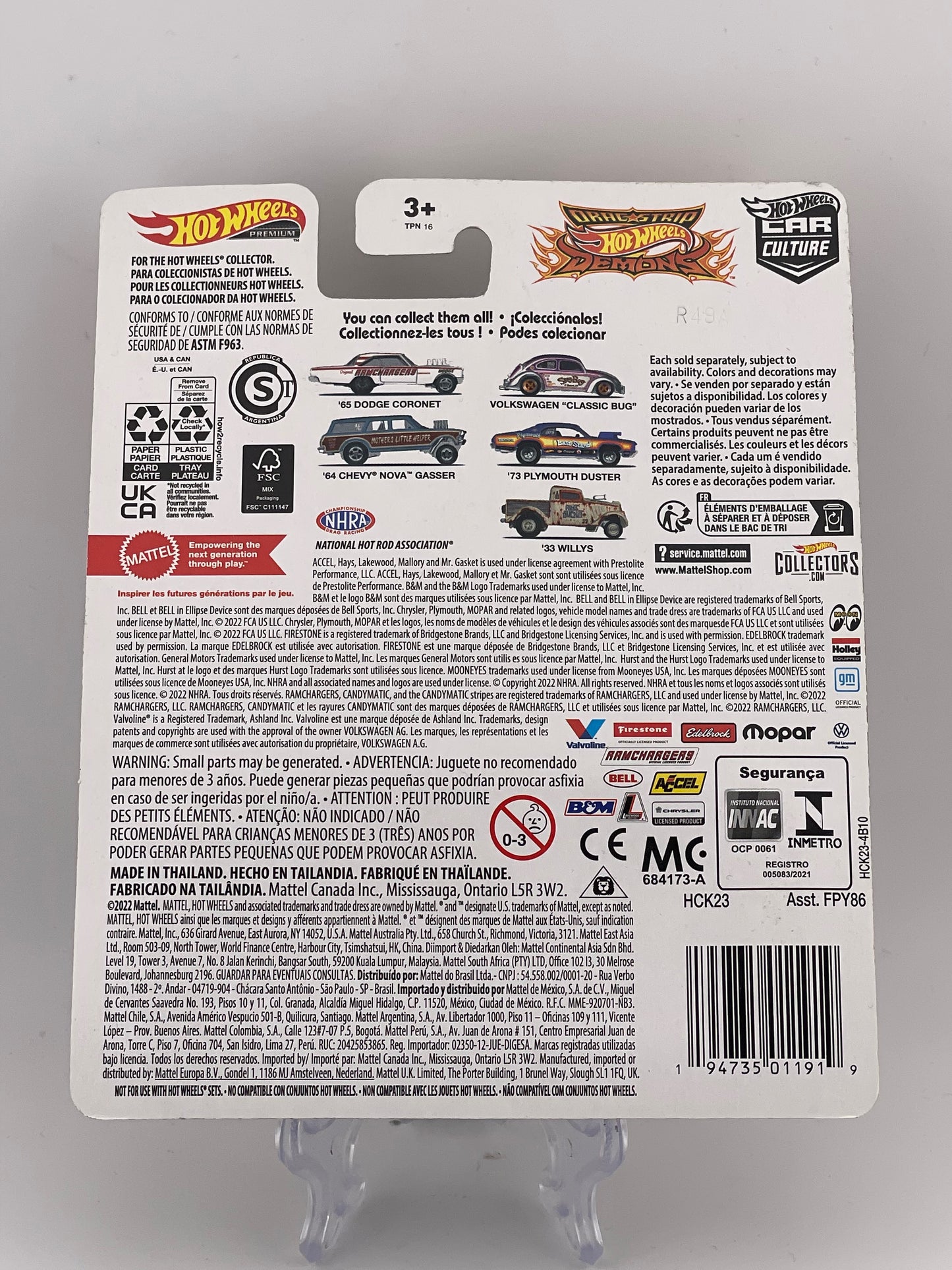 Hot Wheels Premium Car Culture Drag Strip Demons 2/5 Volkswagen "Classic Bug"