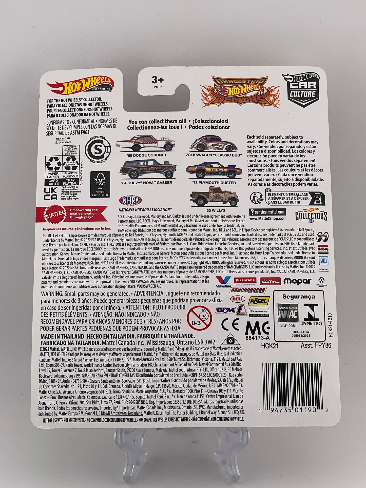 Hot Wheels Premium Car Culture Drag Strip Demons 3/5 '64 Chevy Nova Gasser