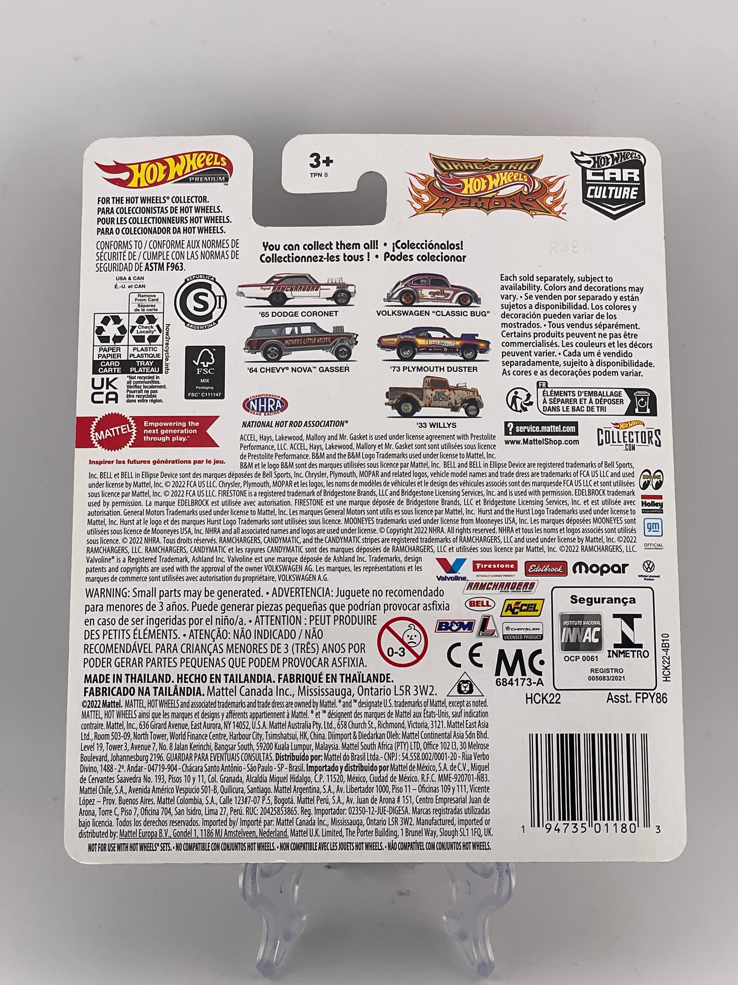 Hot Wheels Premium Car Culture Drag Strip Demons 4/5 '73 Plymouth Duster