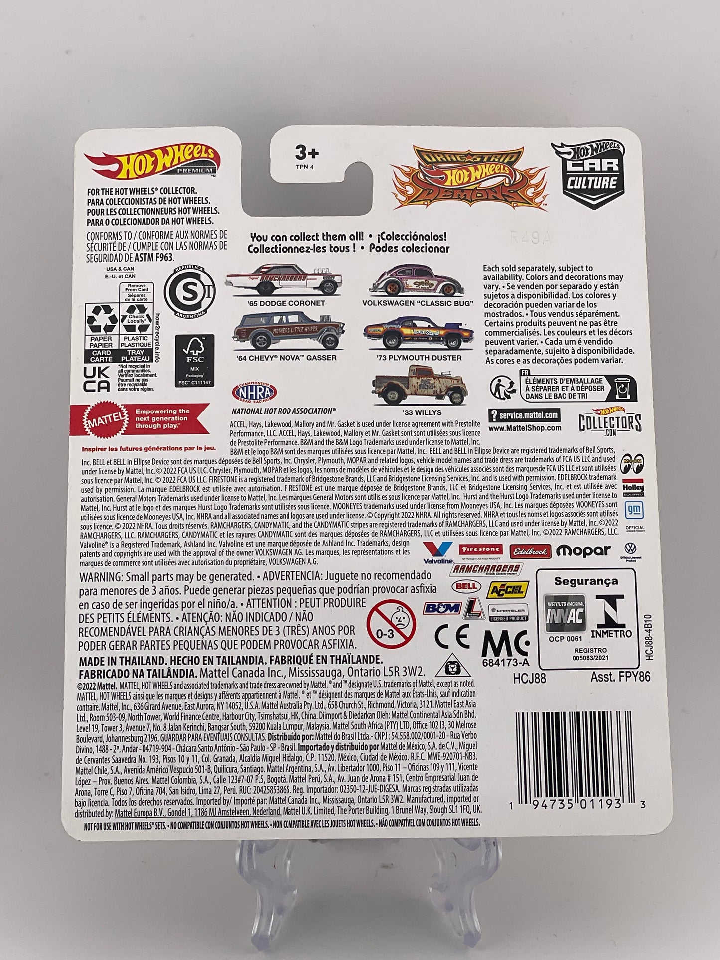 Hot Wheels Premium Car Culture Drag Strip Demons 5/5 '33 Willys