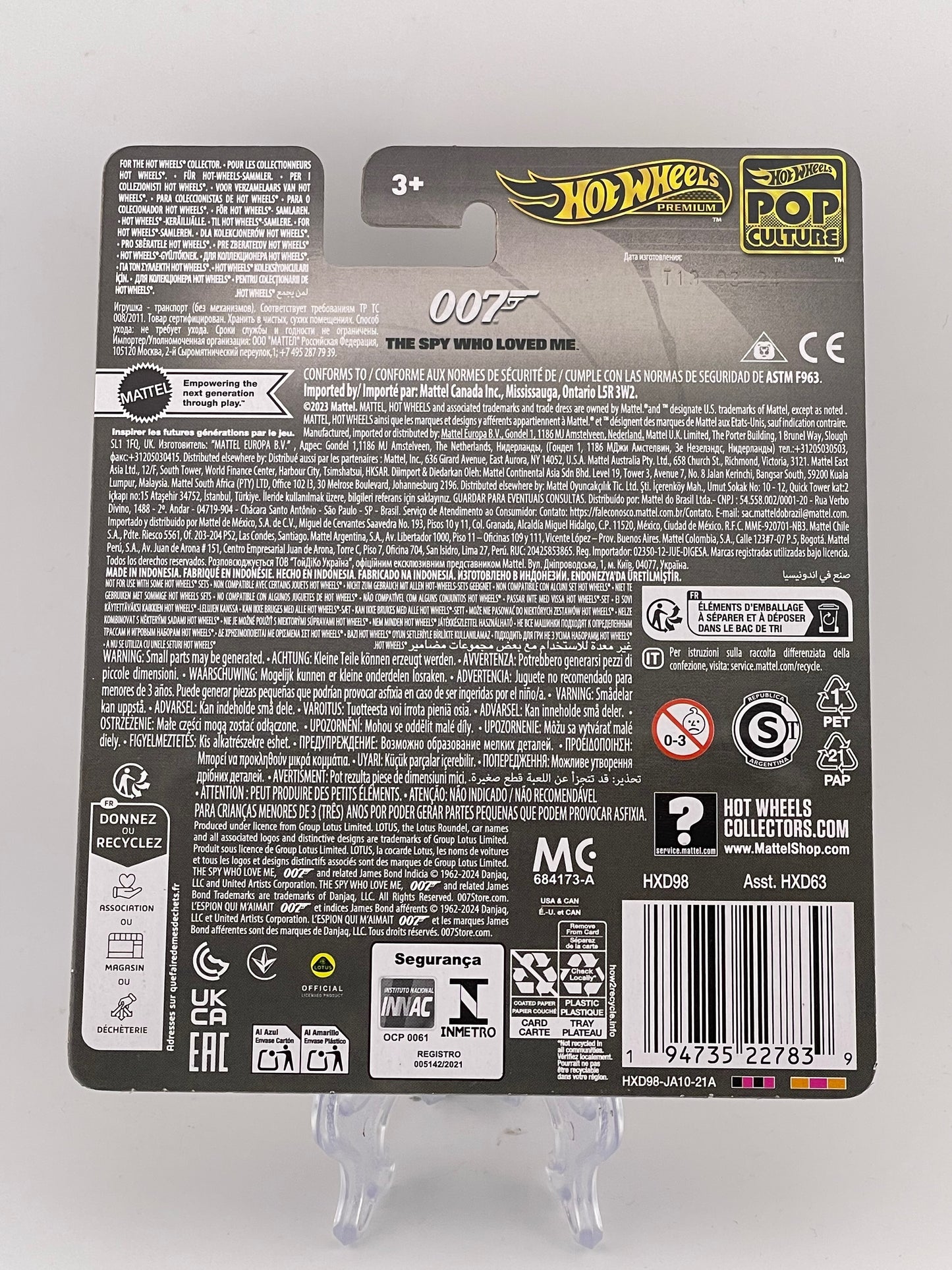 Hot Wheels Premium Pop Culture 007 The Sky Who Loved Me Lotus Esprit S1