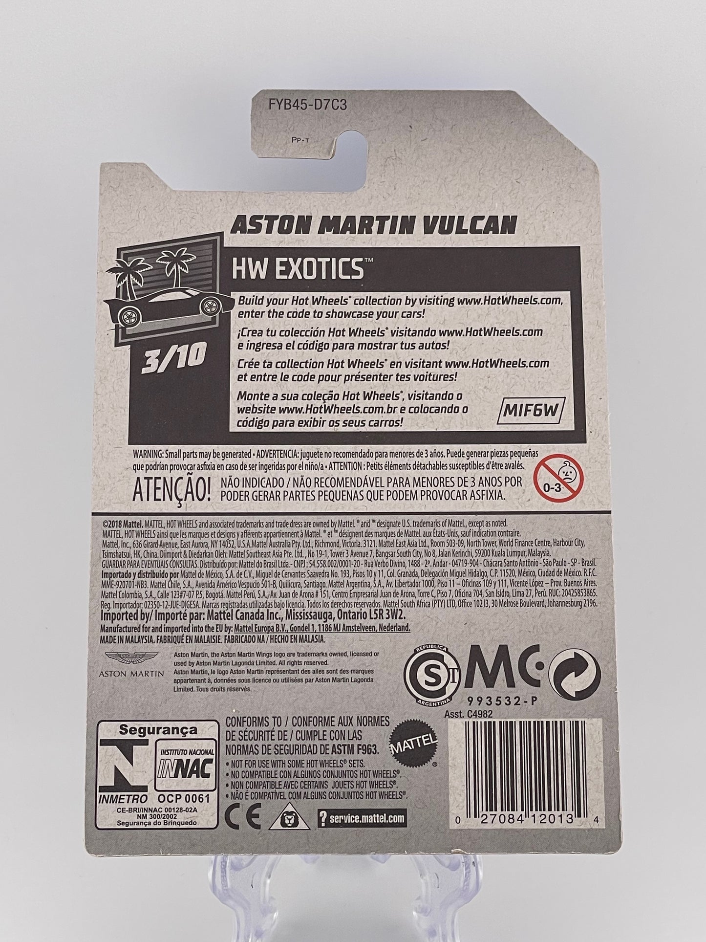 Hot Wheels Mainline Aston Martin Vulcan HW Exotics 3/10