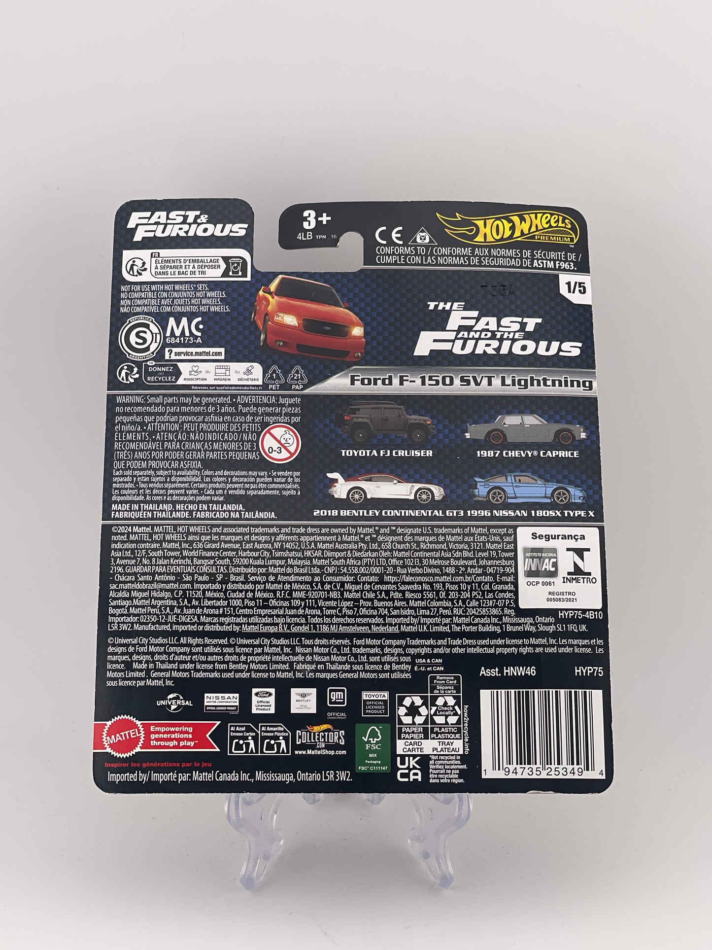 Hot Wheels Premium Fast & Furious 1/5 Ford F-150 SVT Lightning