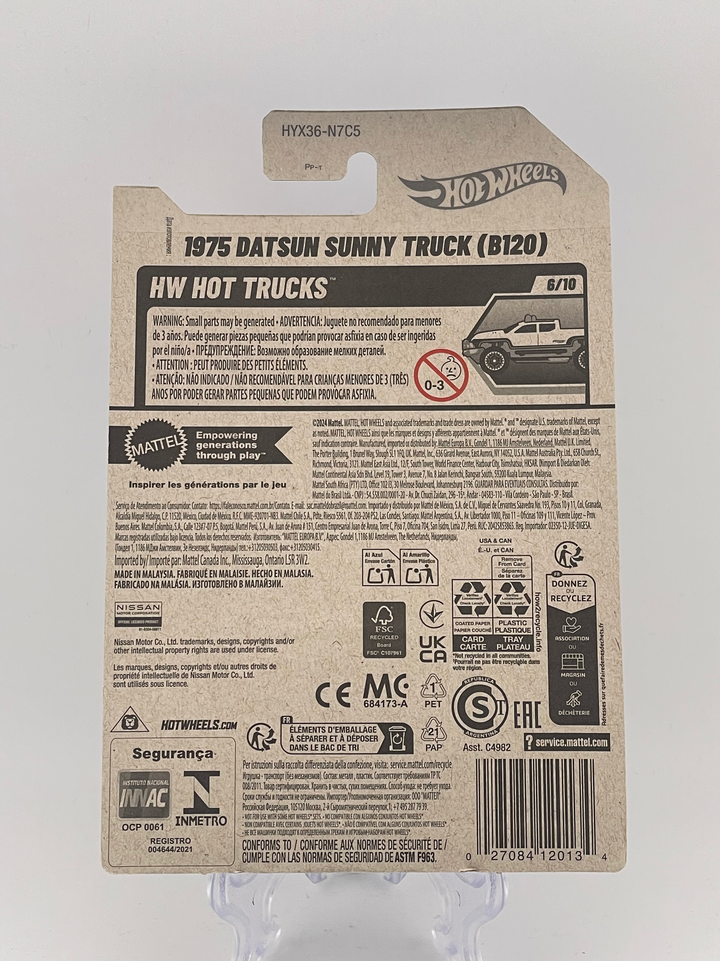 Hot Wheels Mainline 1975 Datsun Sunny Truck (B120) HW Hot Trucks 6/10