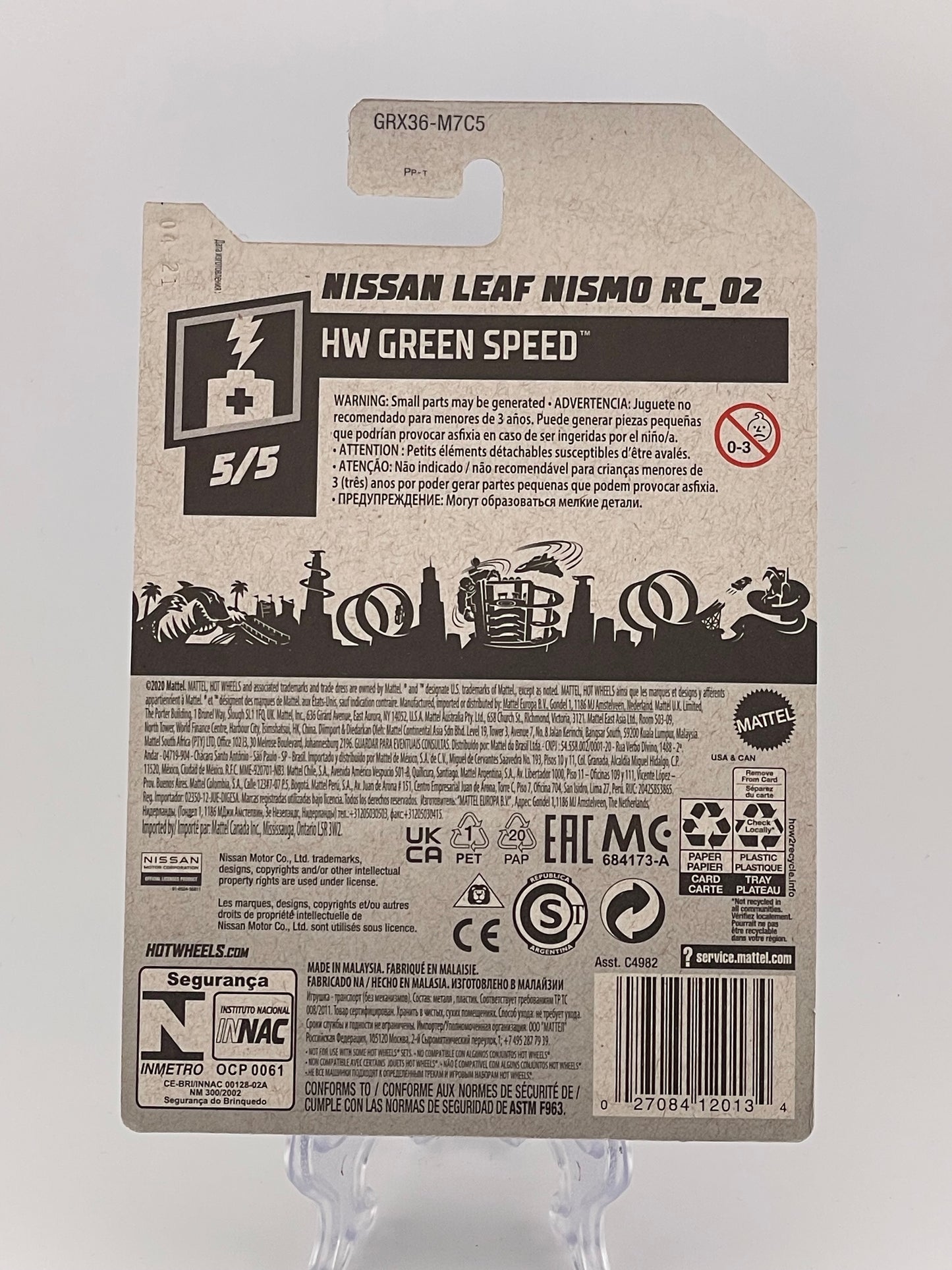 Hot Wheels Mainline Nissan Leaf Nismo RC_02 HW Green Speed 5/5