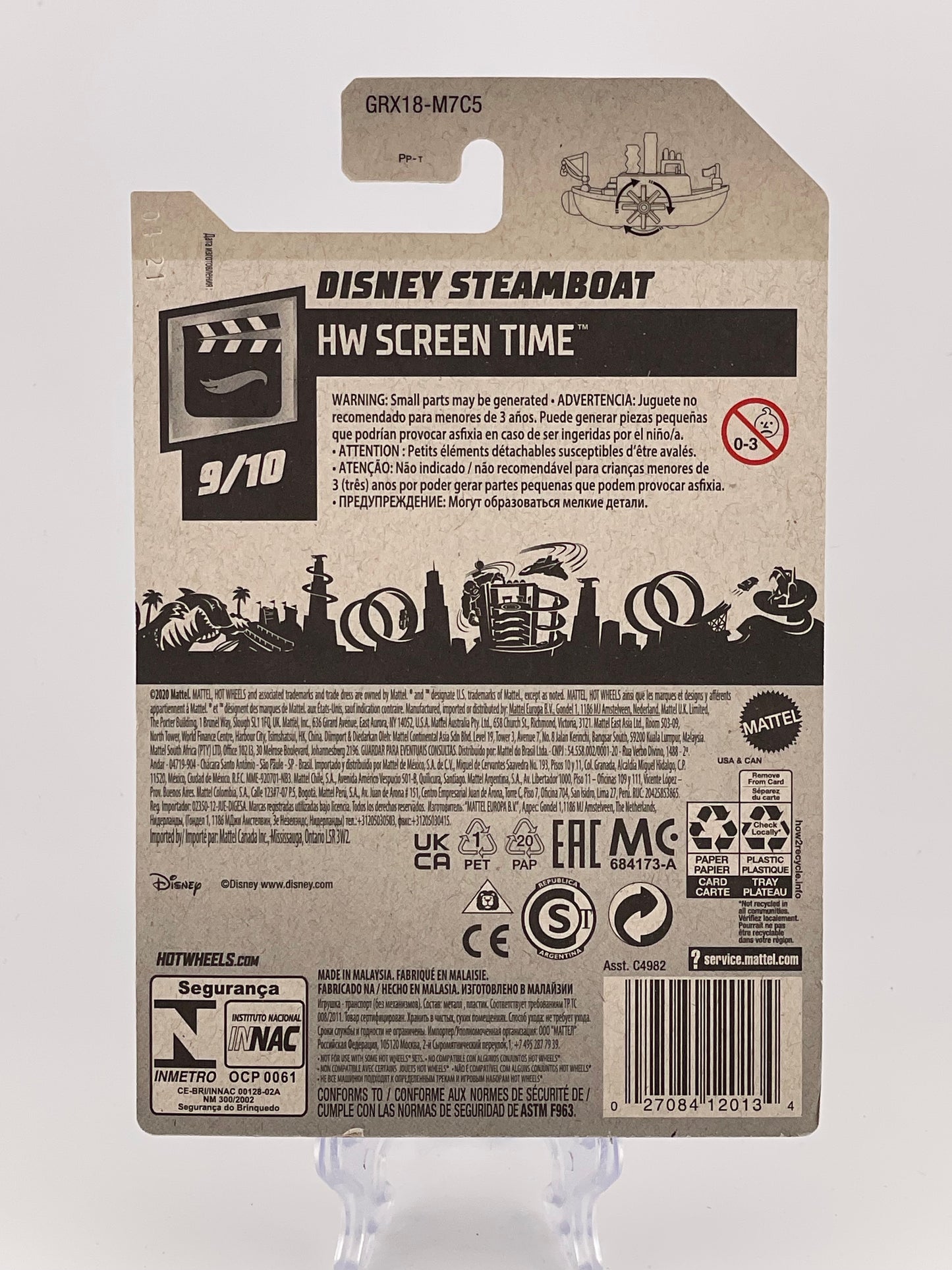 Hot Wheels Mainline Disney Steamboat HW Screen Time 9/10