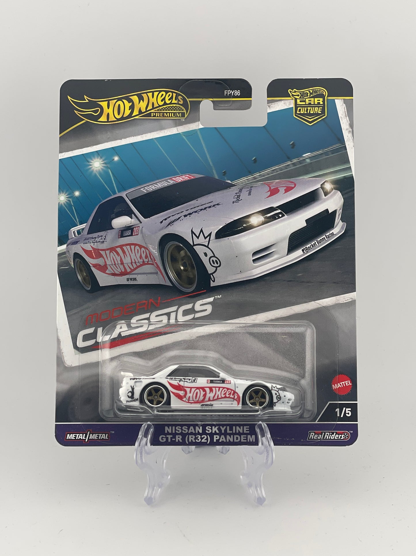 Hot Wheels Premium Car Culture Modern Classics 1/5 Nissan Skyline GT-R (R32) Pandem *International Sticker*
