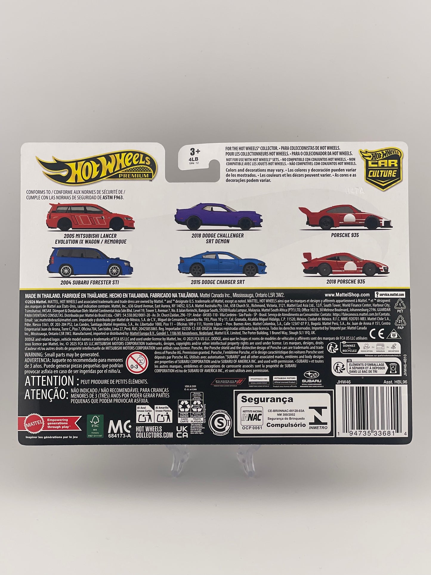Hot Wheels Premium Car Culture Twin Pack 2005 Mitsubishi Lancer Evolution IX Wagon + 2004 Subaru Forester STI
